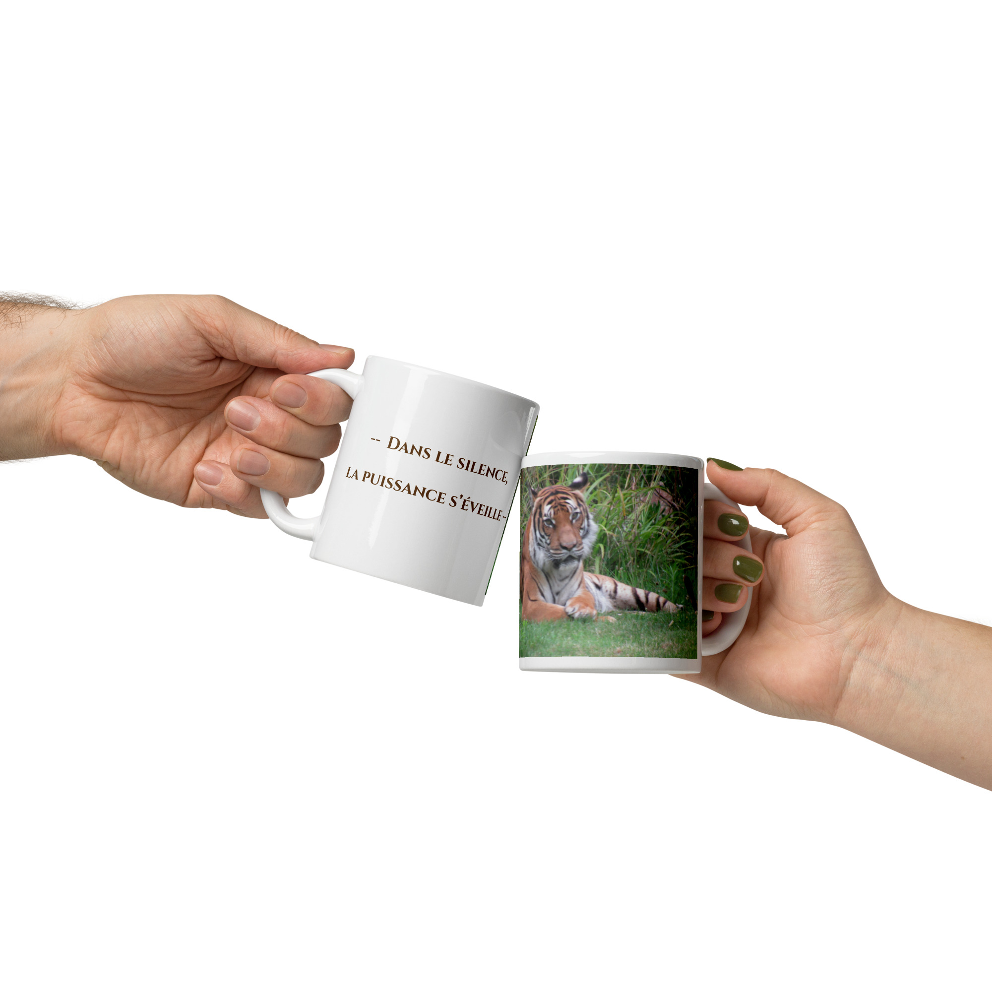 Mug “Dans le silence, la puissance s’éveille” – Tigre