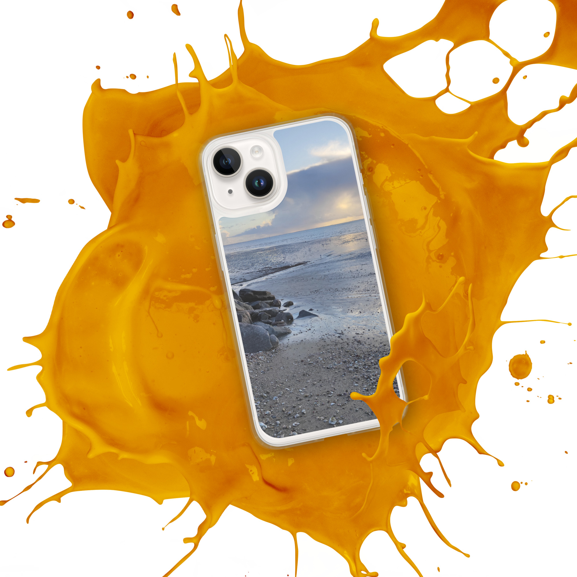 Coque iPhone “Crépuscule sur la mer”Création Ambrematique 44