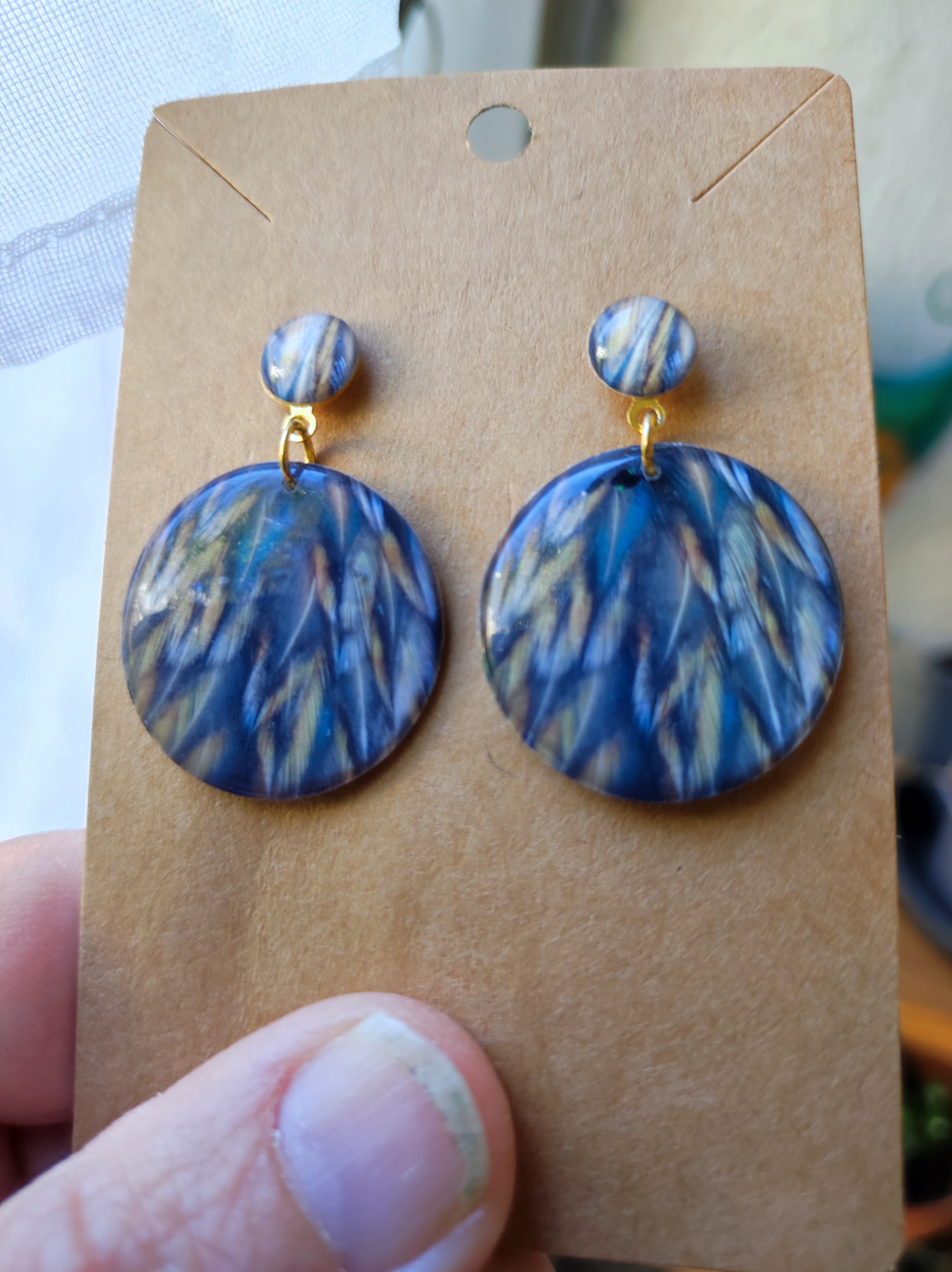 Boucles d’oreilles “Plumes d’Automne” 
