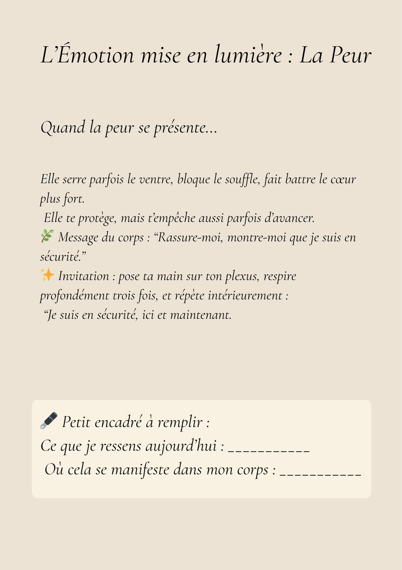 ✨ Le mini carnet émotionnel offert – pour te reconnecter à ton cœur🌱