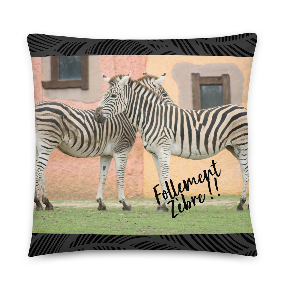 Coussin “Follement Zèbres !!! ” – 