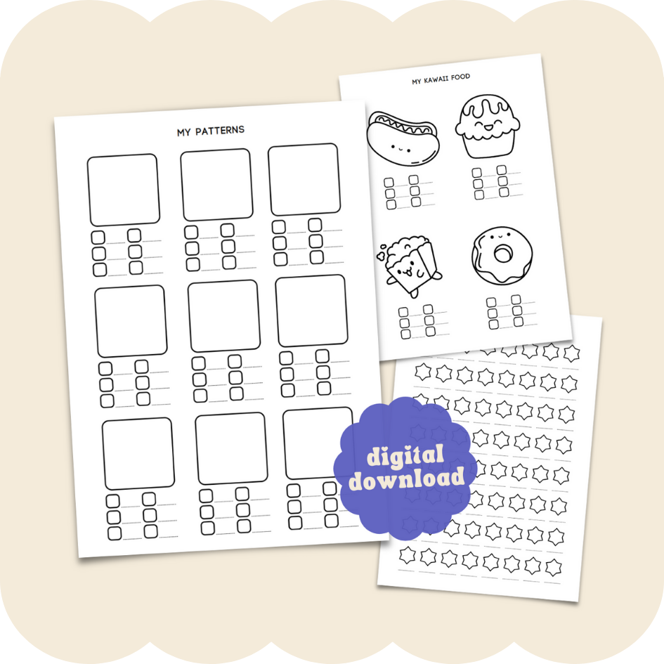 my patterns | pattern & swatch coloring bundle – 30 sheets