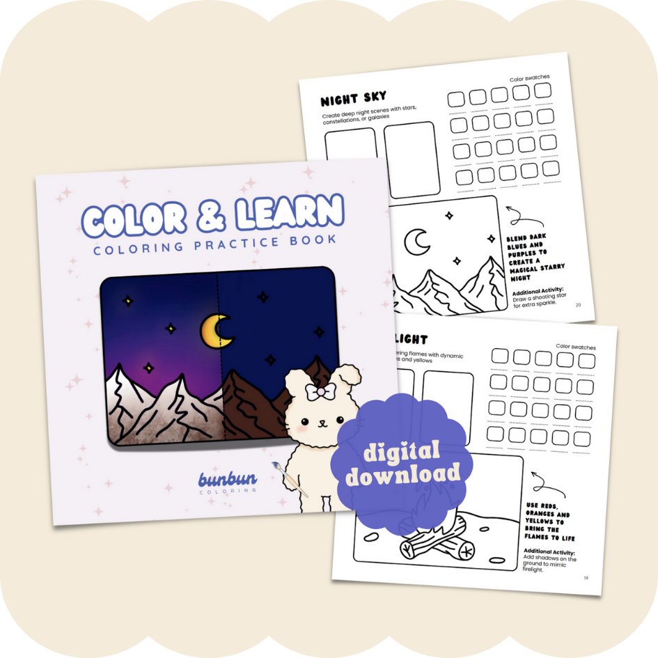 color & learn | 23 digital practicing pages