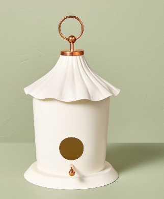 Metal and Copper Finish Birdhouse