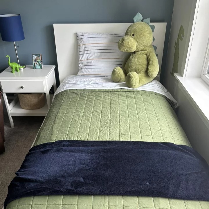 Green Quilted Bedding Set