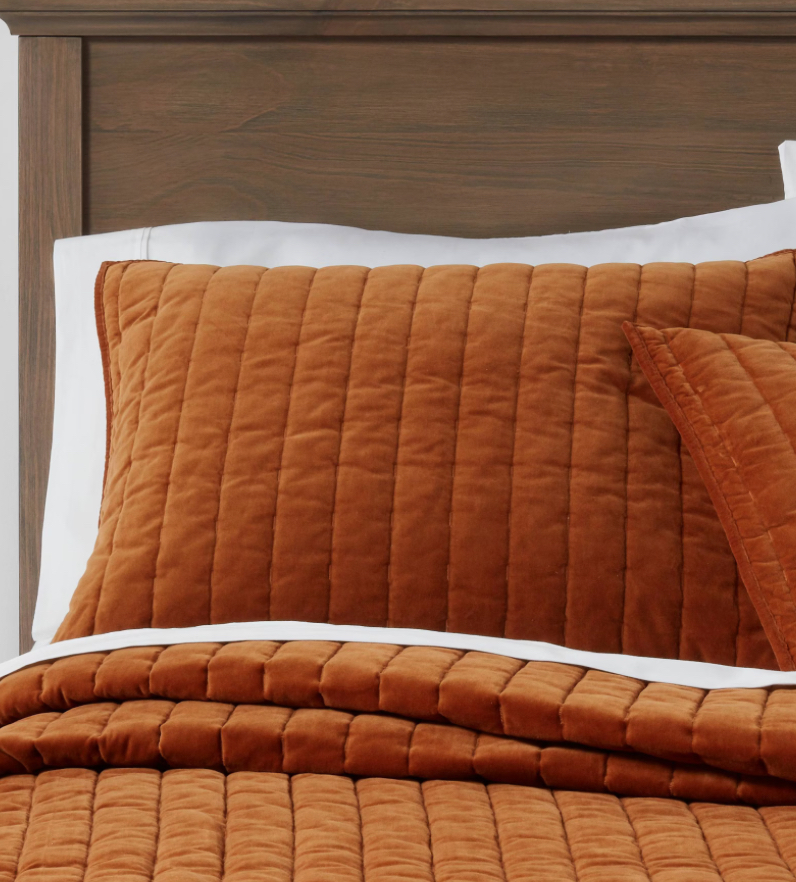 Threshold Velvet Channel Stitch Quilt Sham