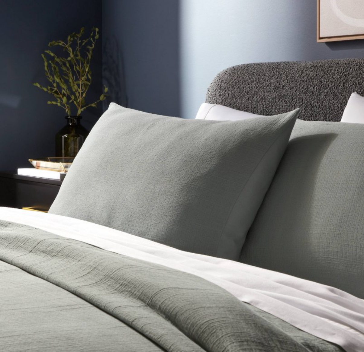 King Luxe Matelasse Coverlet Pillow Sham Light Teal Green - Threshold™: Cotton Fabric, Machine Washable, No Fill
