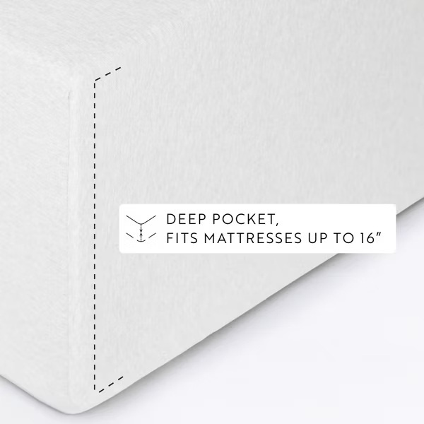 100% Cotton Jersey Sheets Set - Full size - Soft, Breathable, Deep Pockets, Easy Care - 4 Pieces