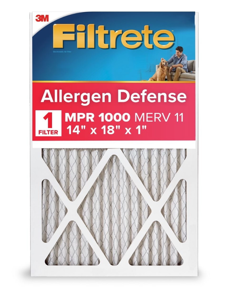 Filtrete 14x18x1 HVAC Furnace Air Filter, MPR 1000 MERV 11, Allergen Defense, 1 Filter
