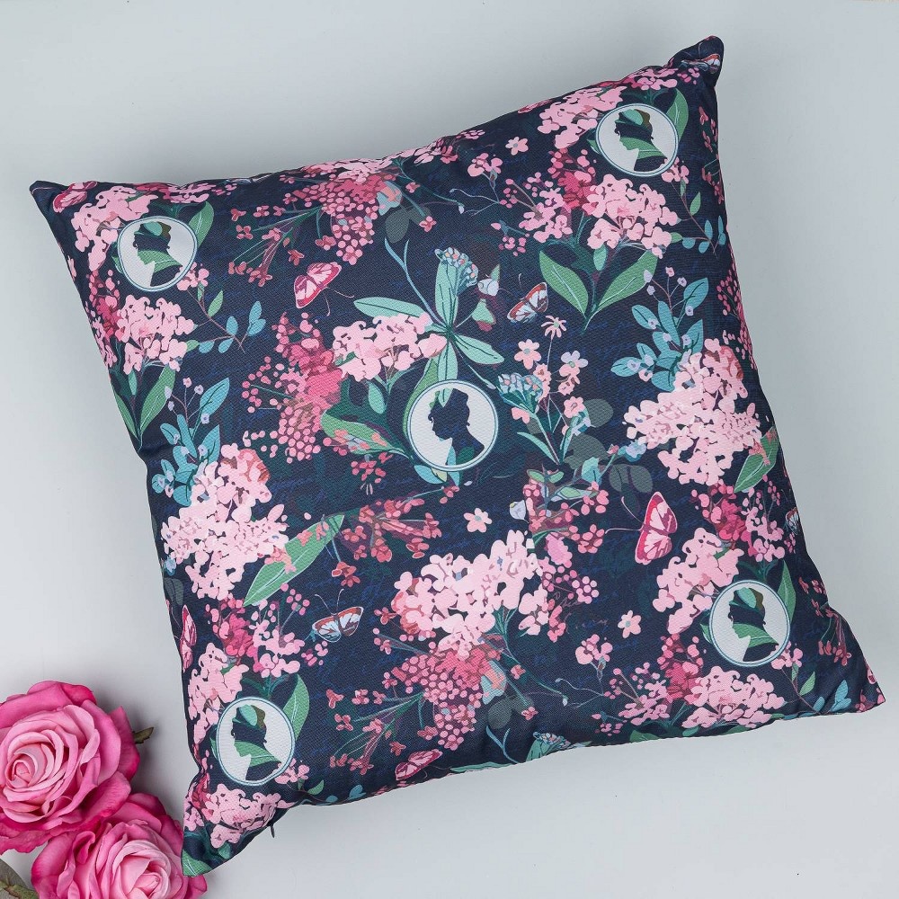 Floral Print Throw Pillow - Bridgerton 18x18