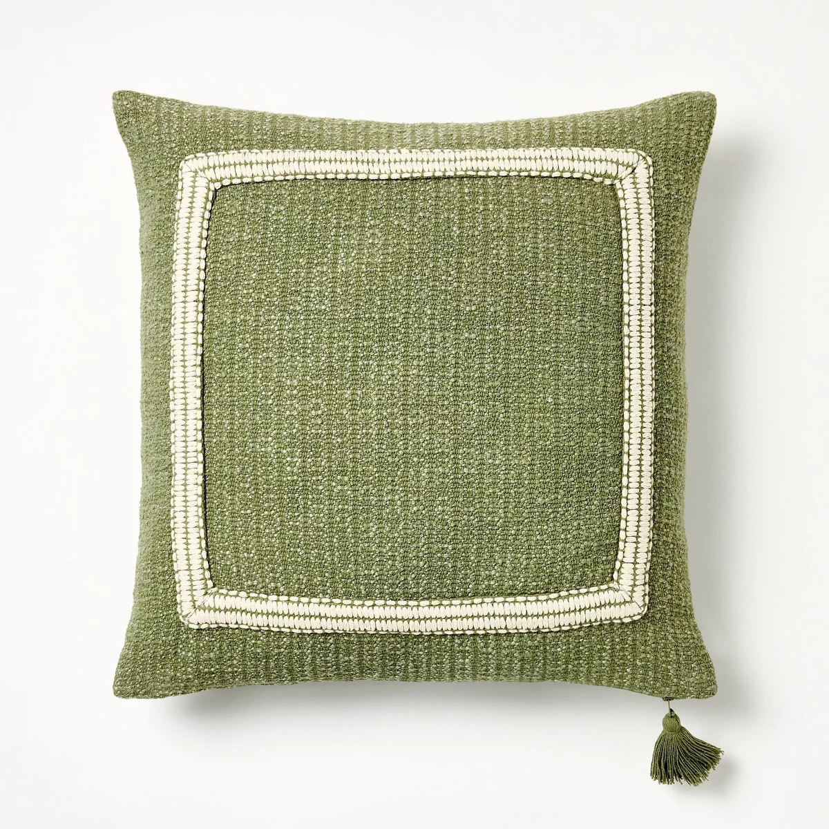Embroidered Frame Square Throw Pillow - Threshold™ designed with Studio McGee