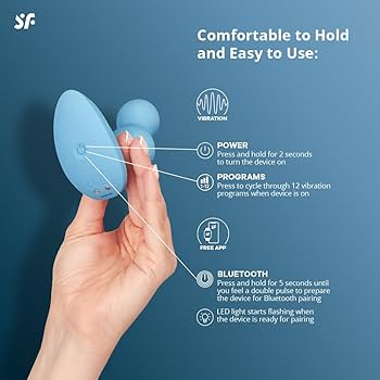 Deep Diver Buut Plug with Vibration Satisfyer Connect APP Blue