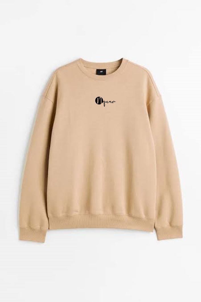 Beige Crew Neck Sweatshirt