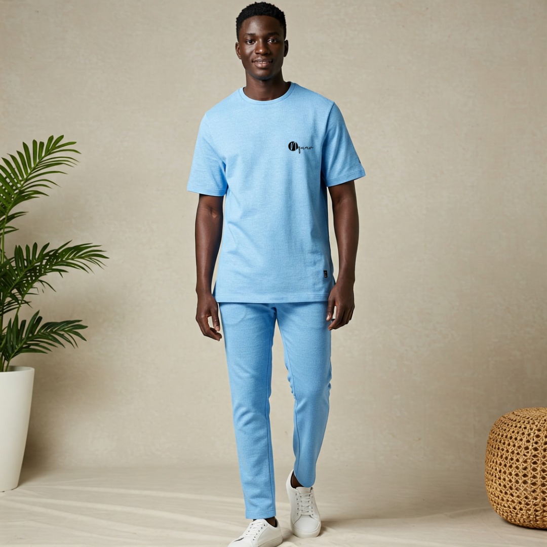 NQUAR SKY BLUE UNISEX EASY TO WEAR ALL WEATHER 2-PIECE