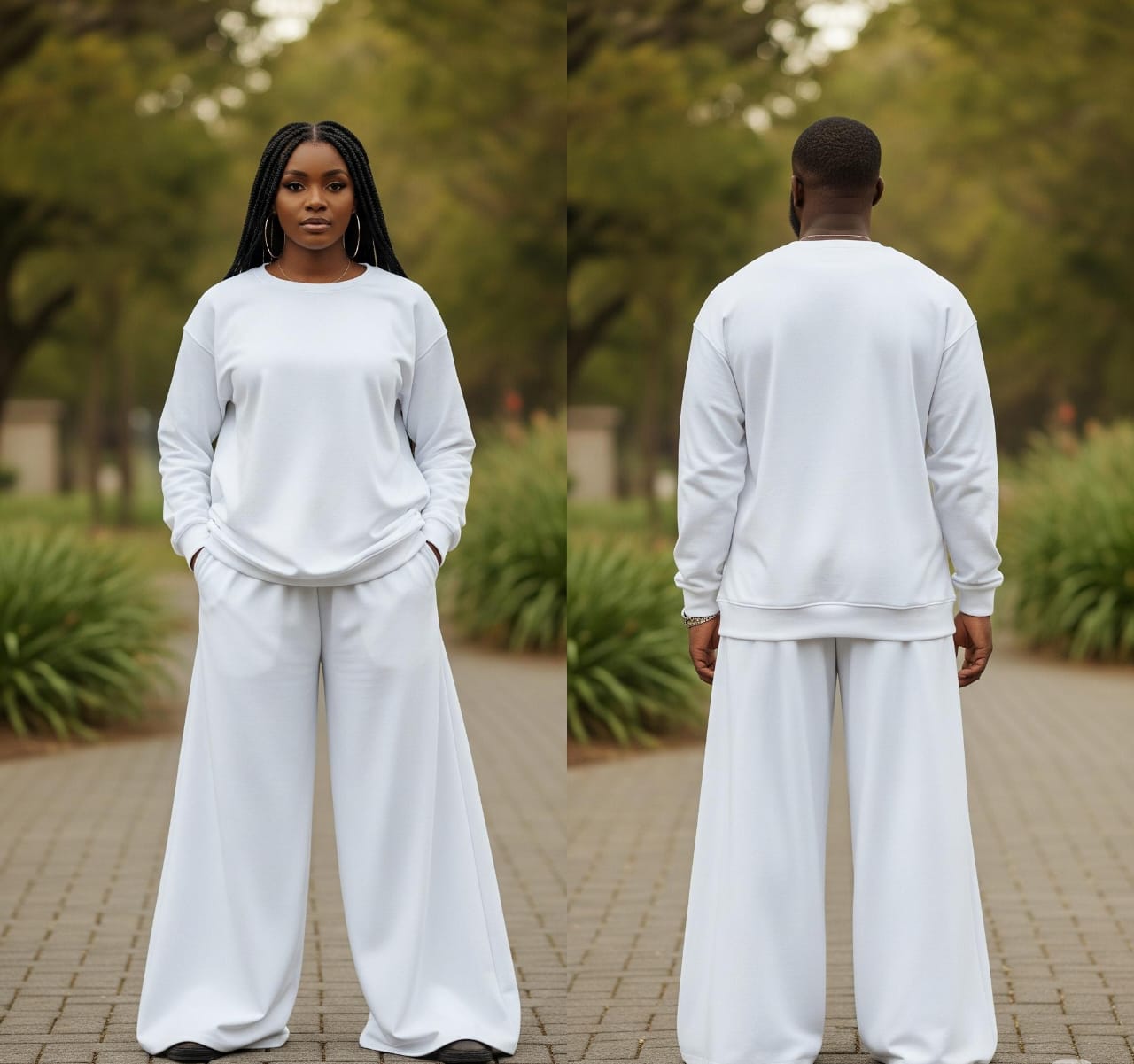 Single's White Relaxed Fit Tracksuit Set