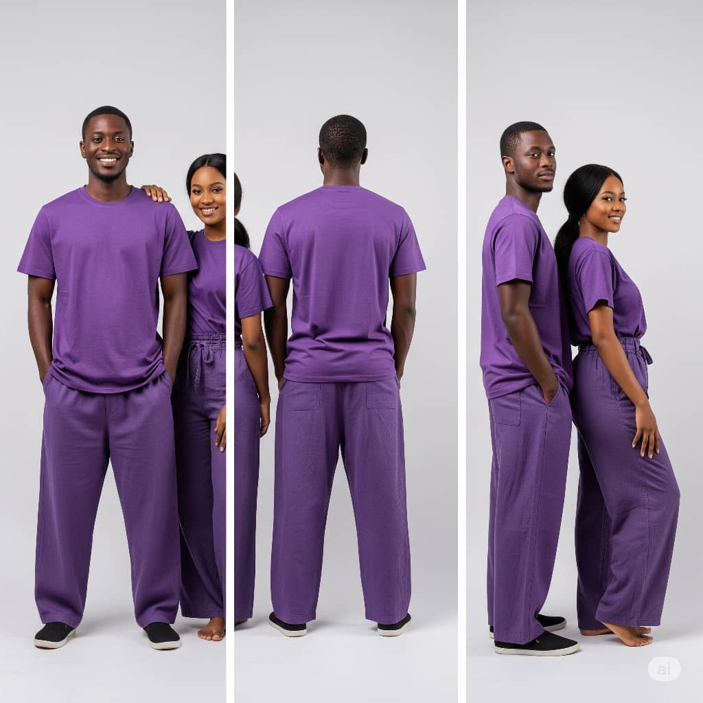 Nquar 2-Piece Set (Unisex Purple Lounge Set)