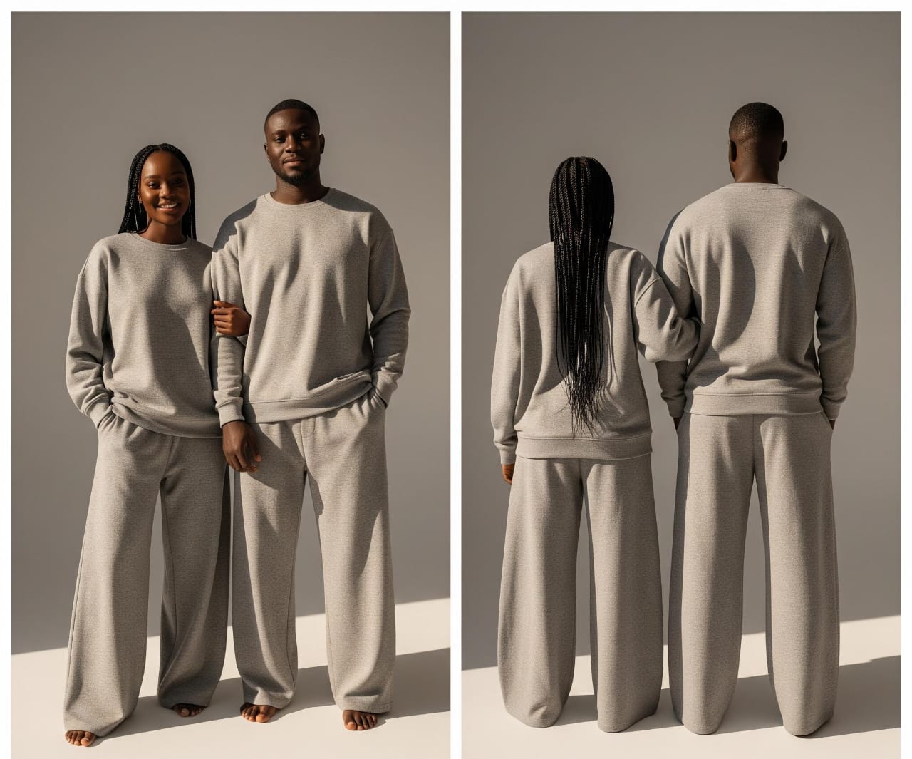 Couple's Unisex Gray Lounge Set