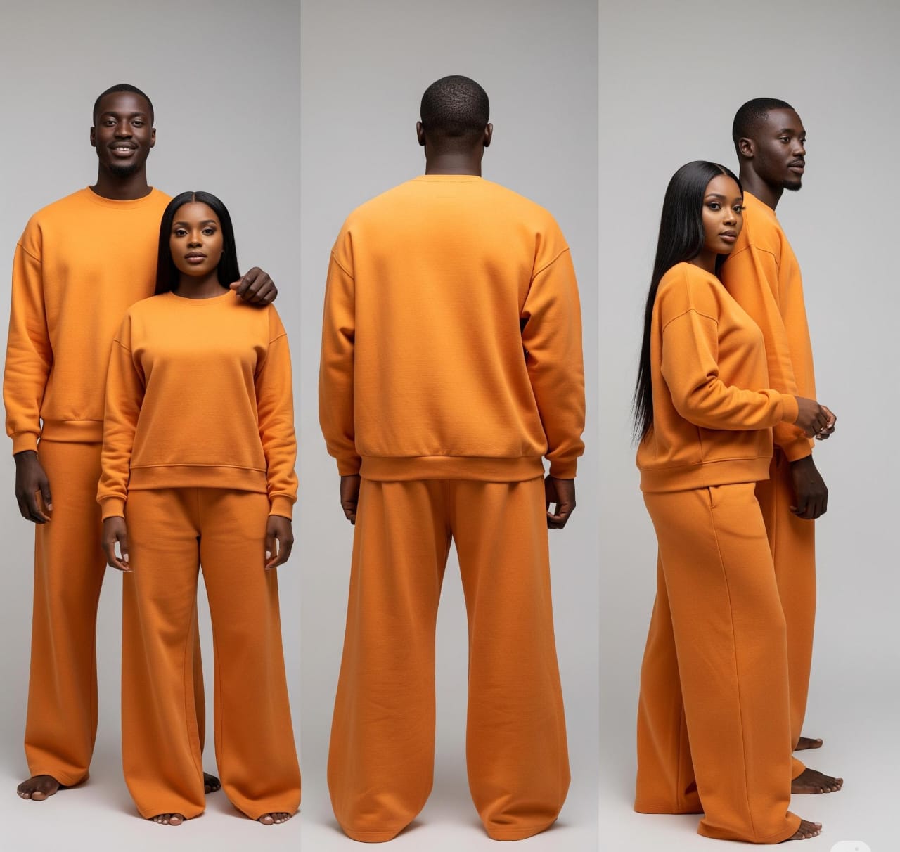 Single's Unisex Orange Lounge Set