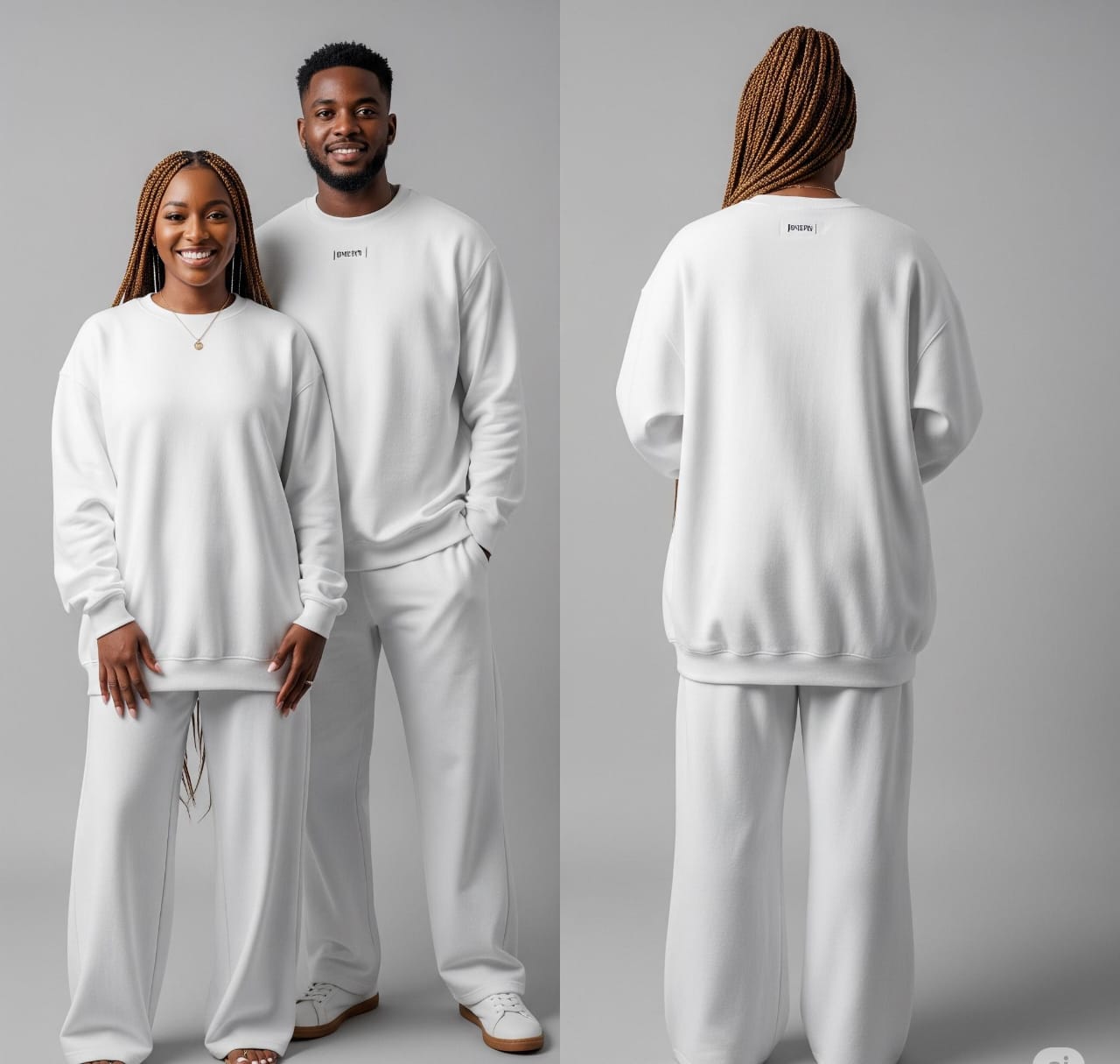 Couple's Unisex White Lounge Set