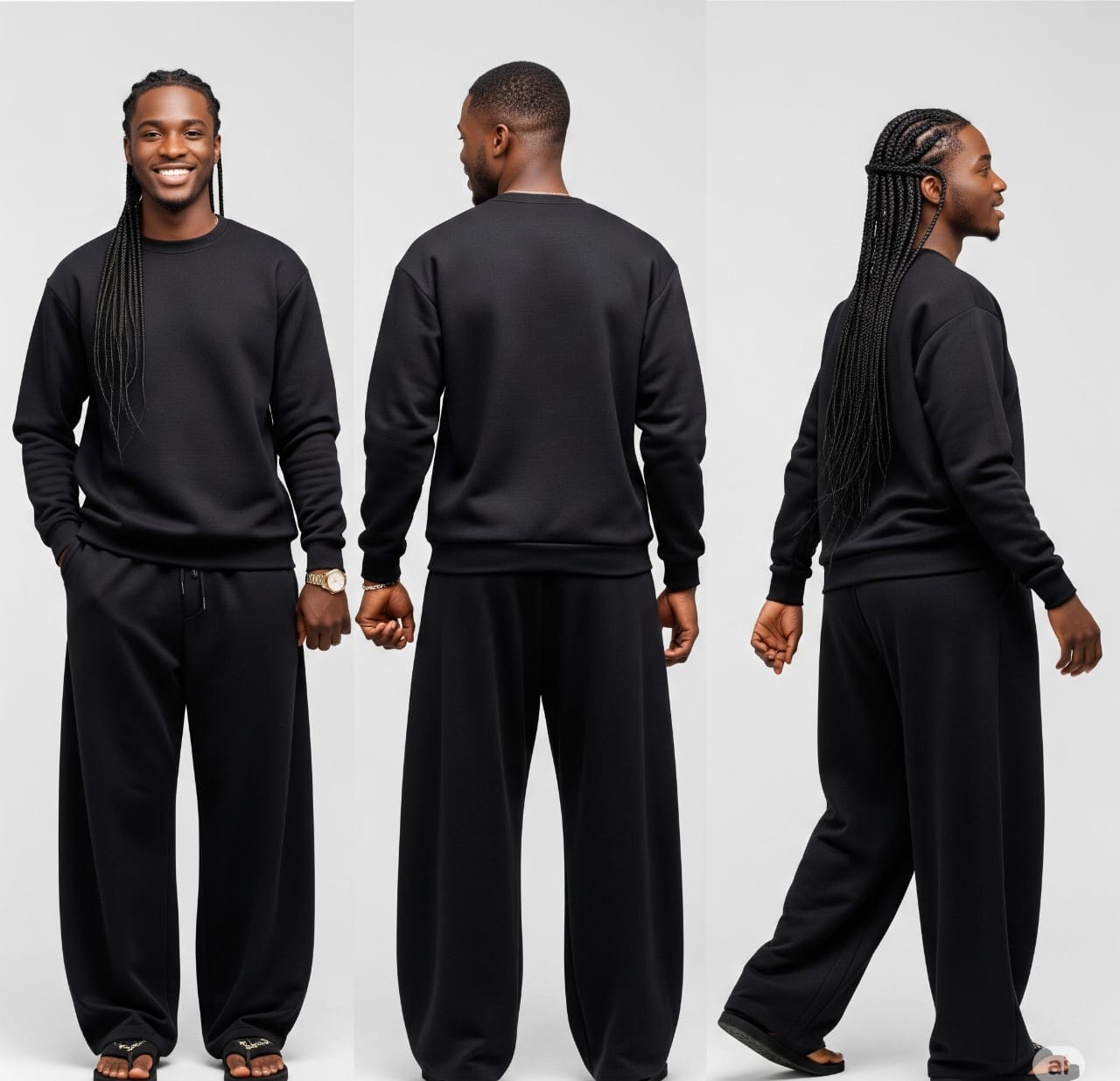 Couple's Black Loungewear Set