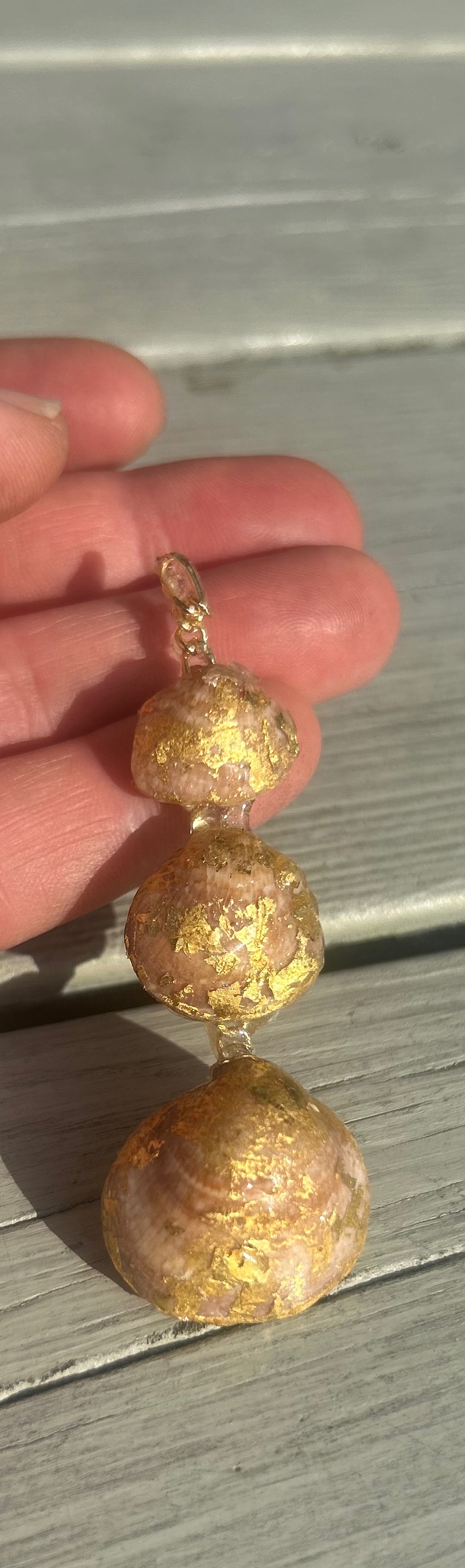 Gold Leaf Ornament Sea shells 24K