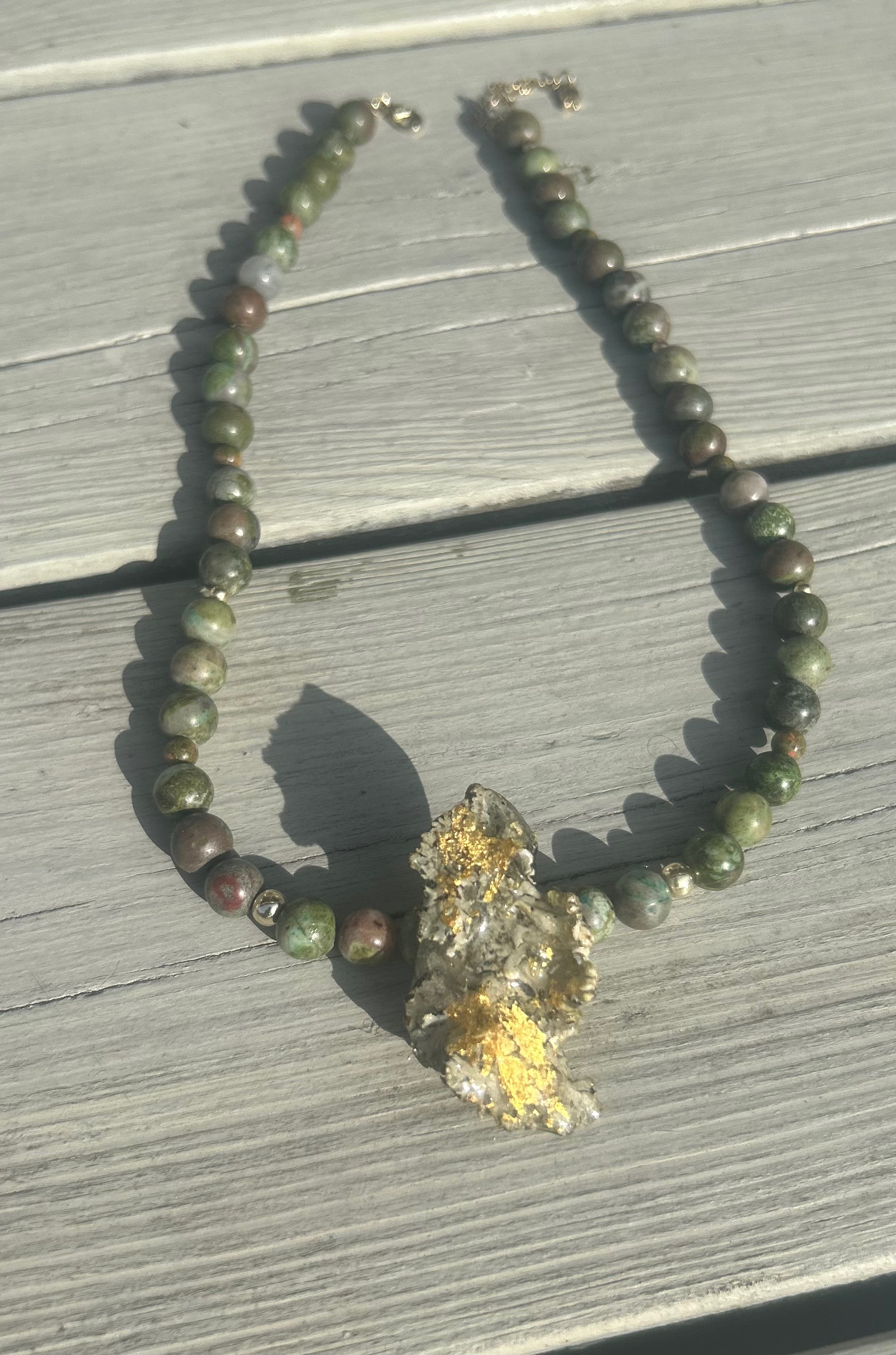 Lichen pendant necklace