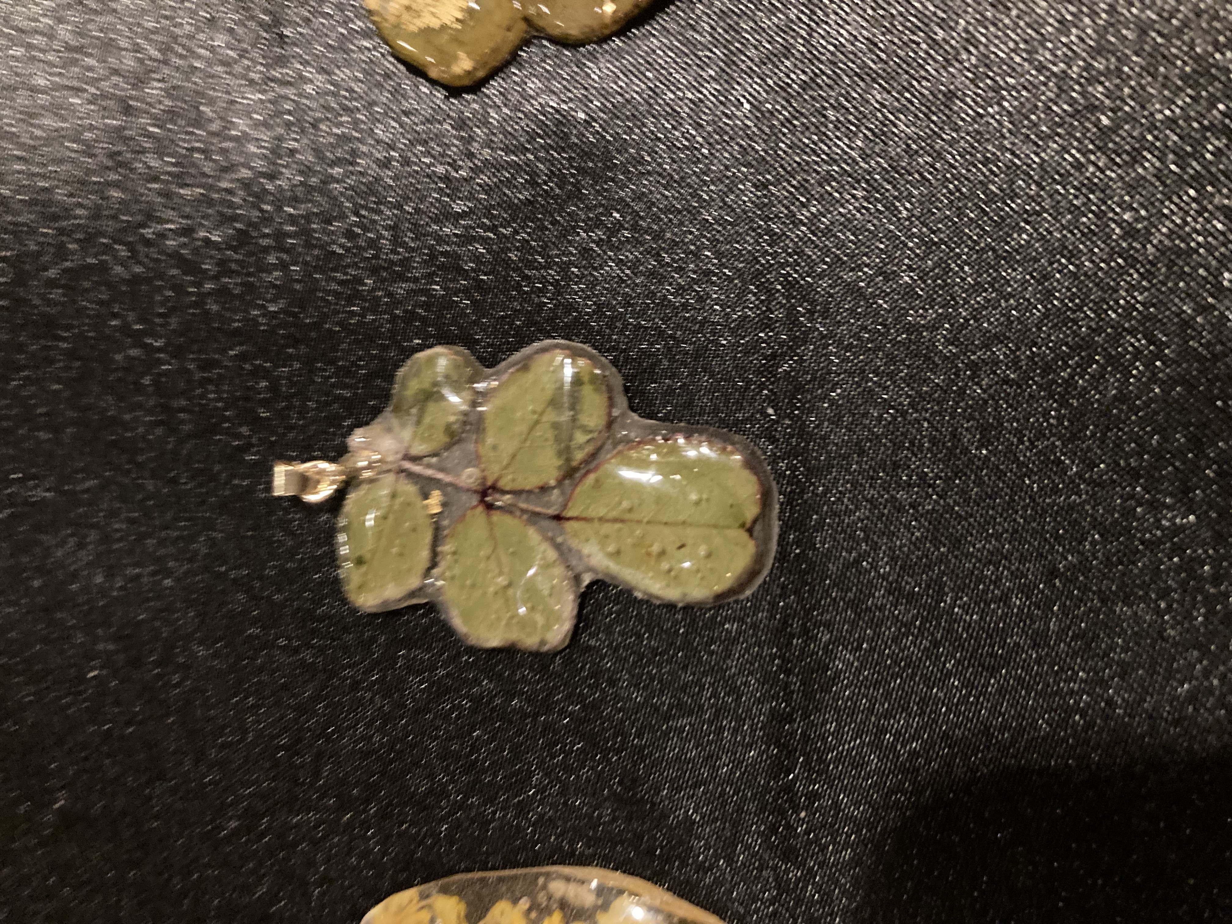 Leaf-Shaped Resin Pendant