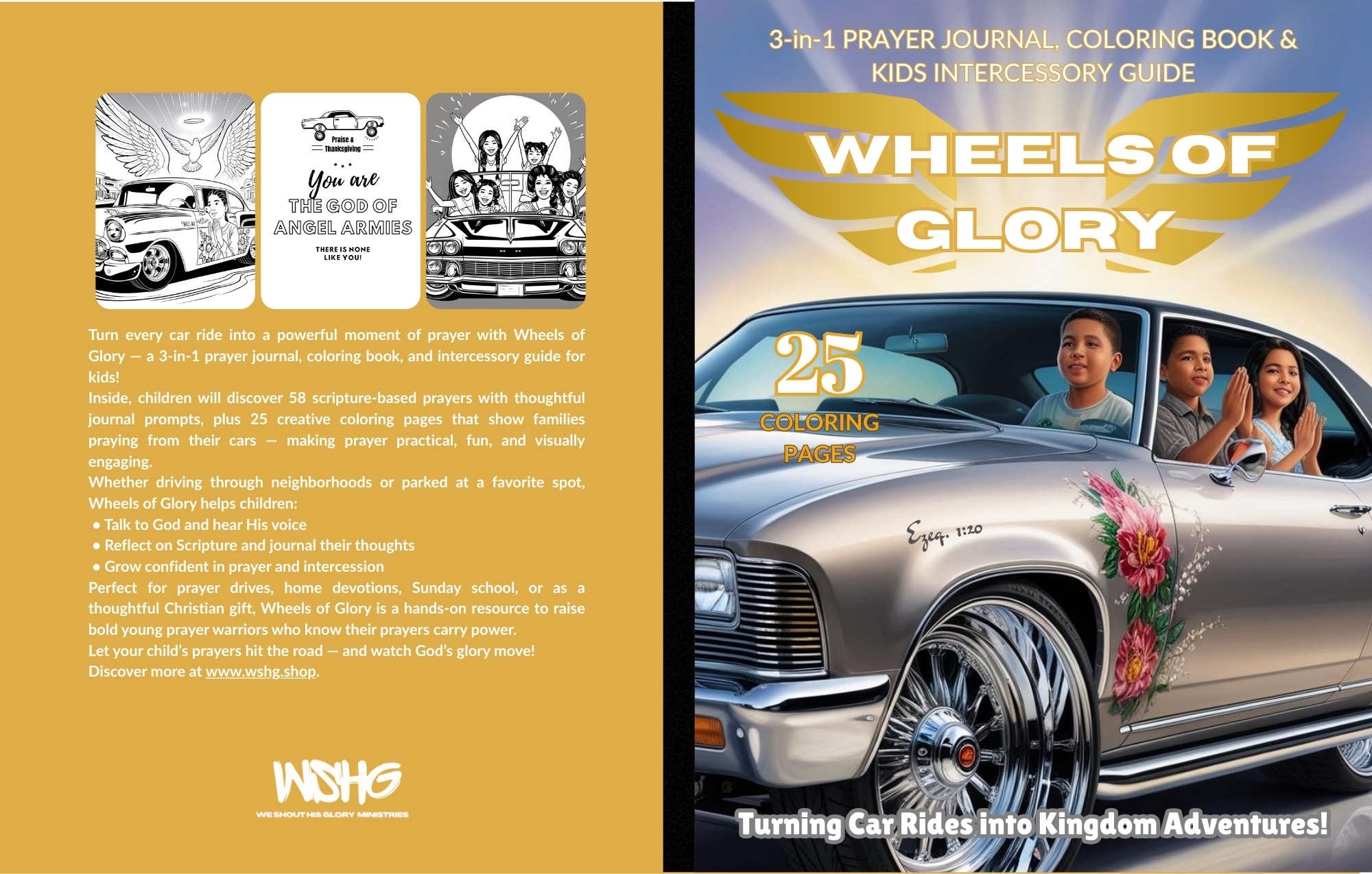 Wheels of Glory Prayer Journal & Coloring Book