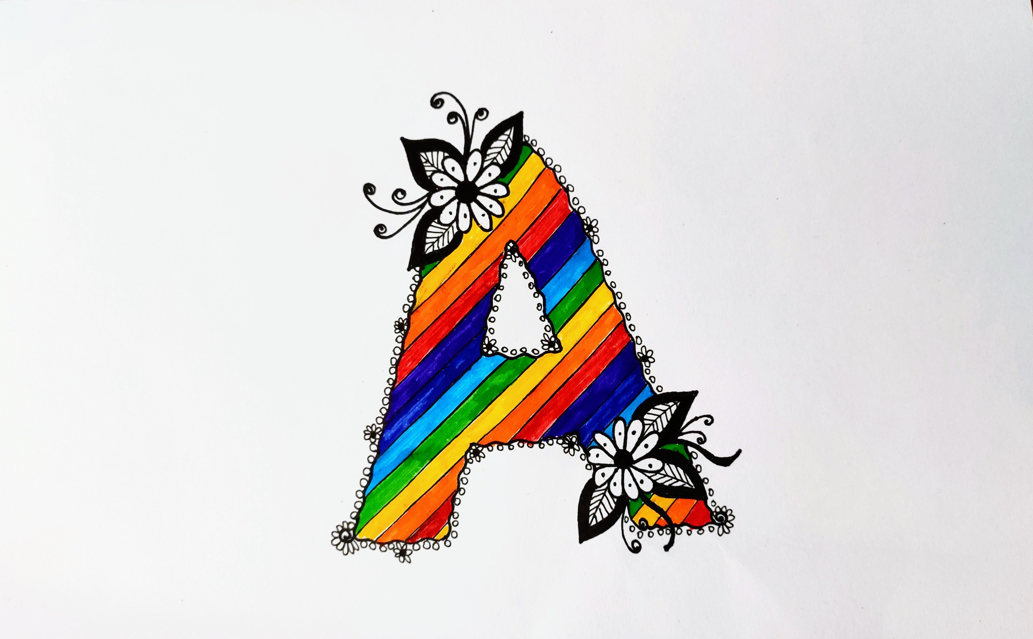 Handmade Colorful Letter A