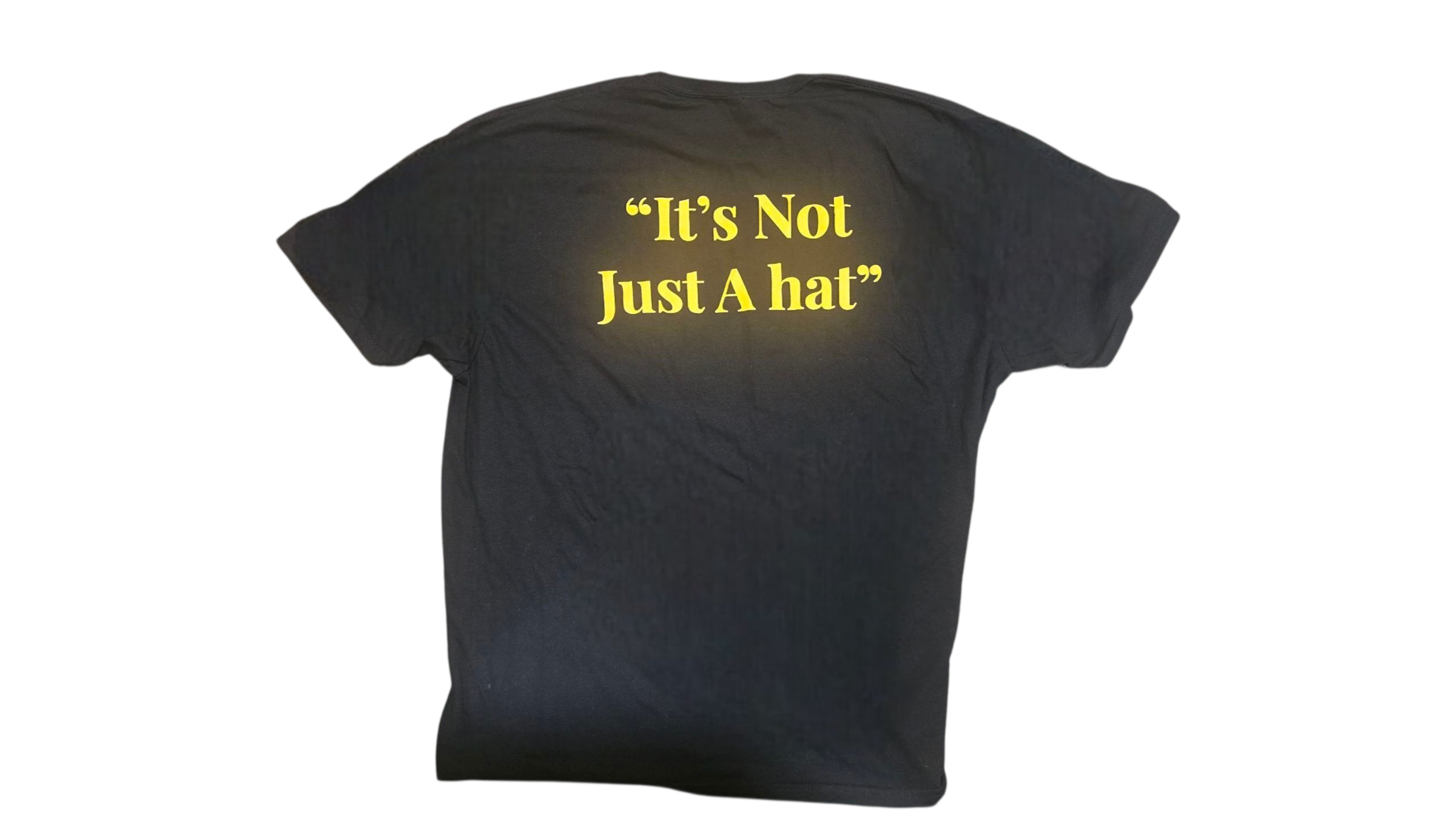 BIG SIZED-Black 100 % cotton  Graphic T-shirt 2-sided with logo and slogan