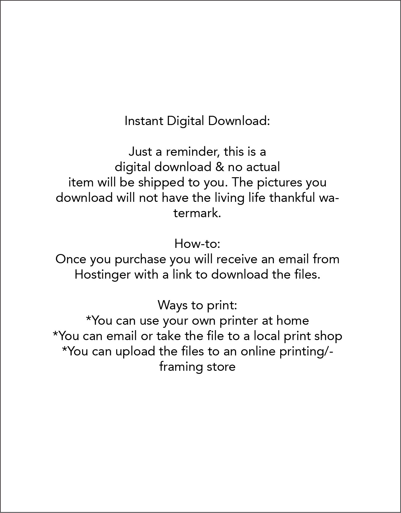 The Lord is God Downloadable Print 