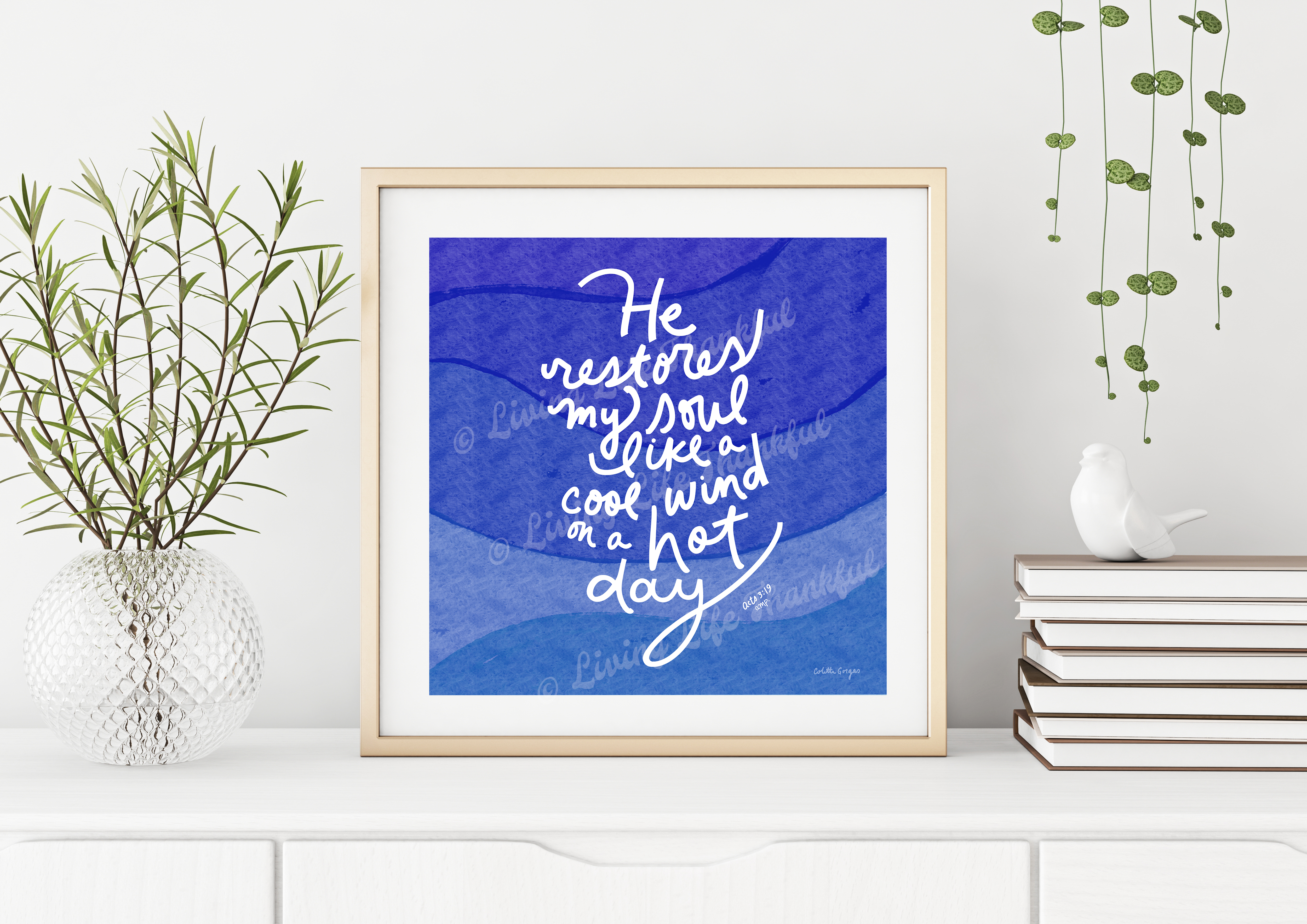 Bright Blue Cool Wind Downloadable Print