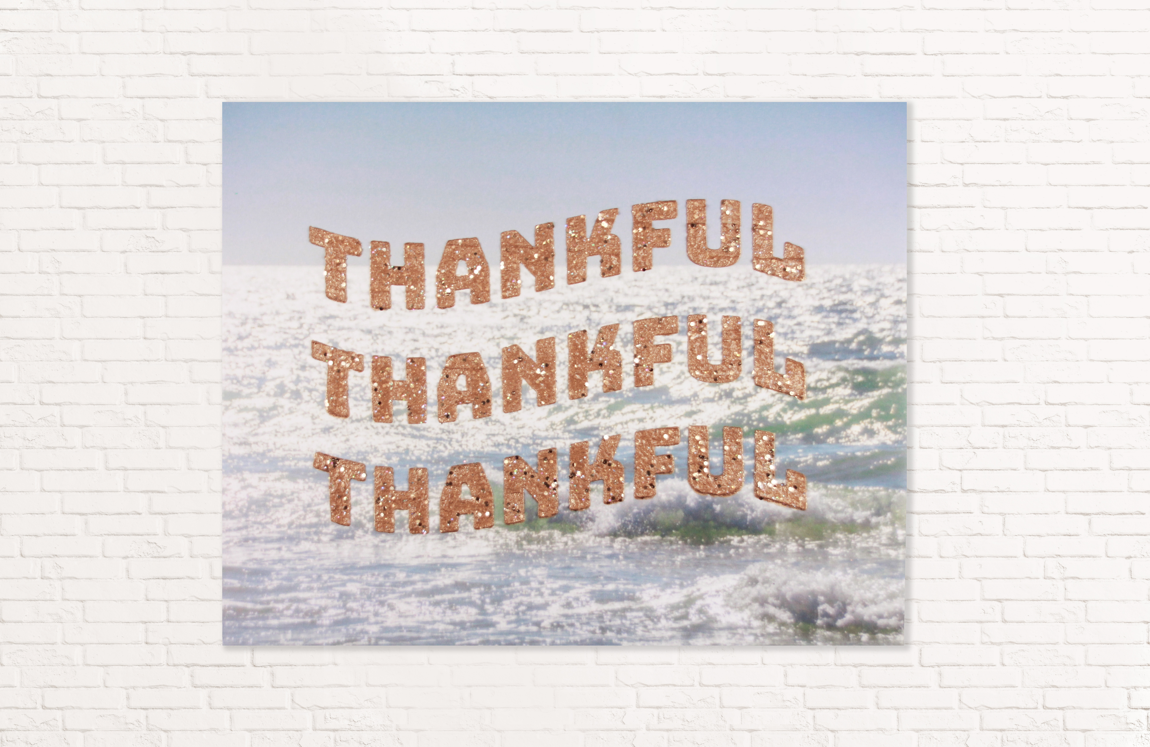Thankful Thankful Thankful 20x16 Canvas