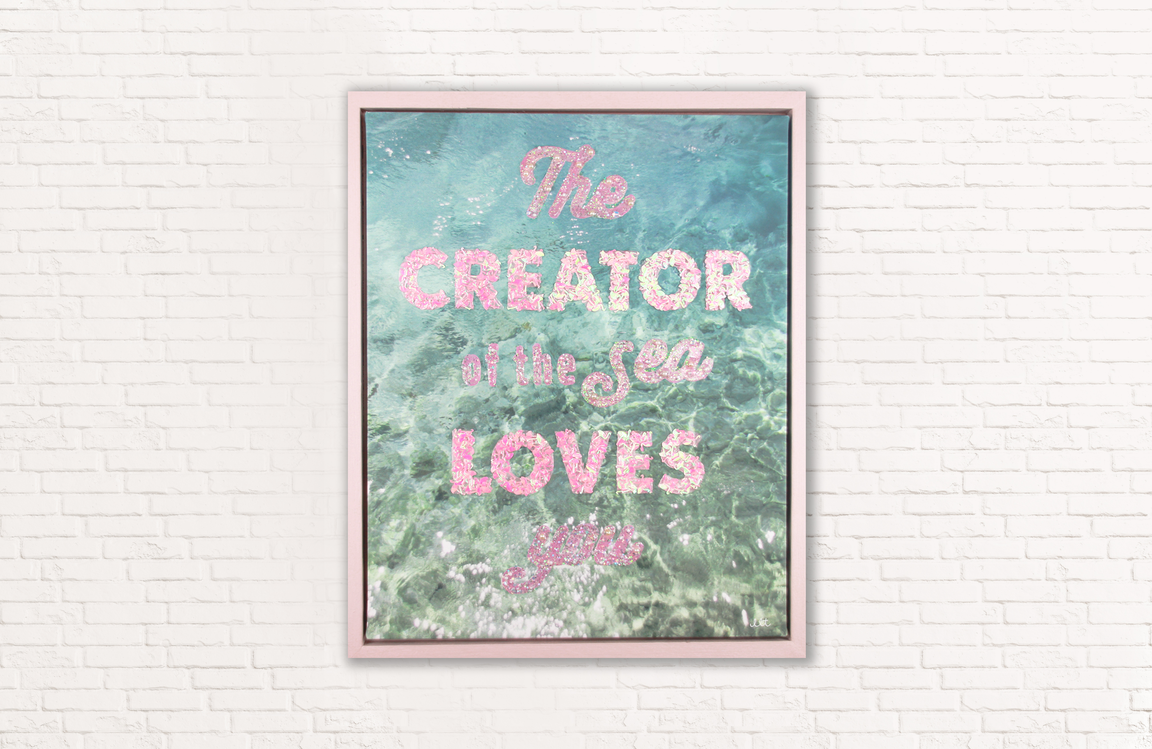 Framed Creator of the Sea 16x20 Canvas 