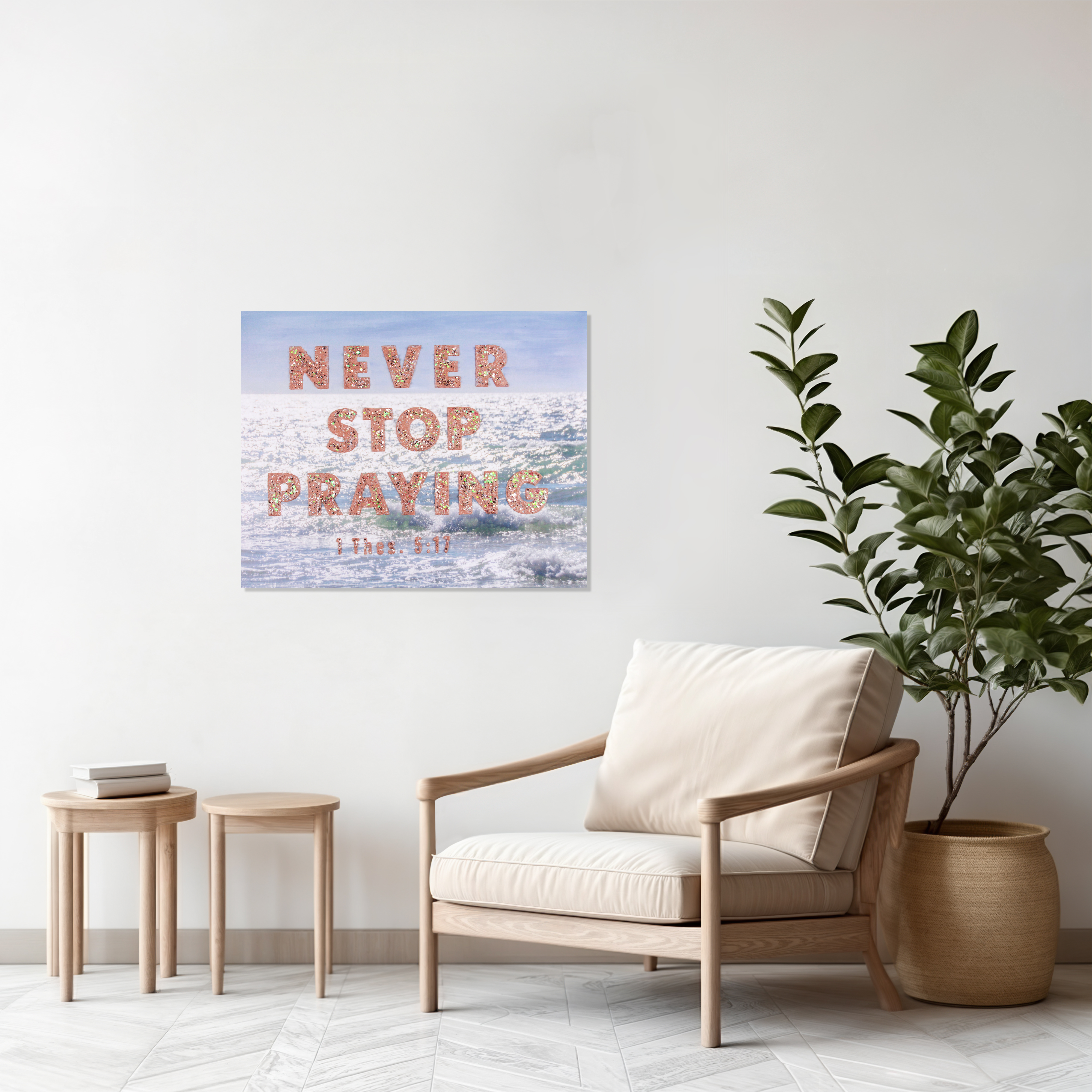 Never Stop Praying 20x16 Canvas