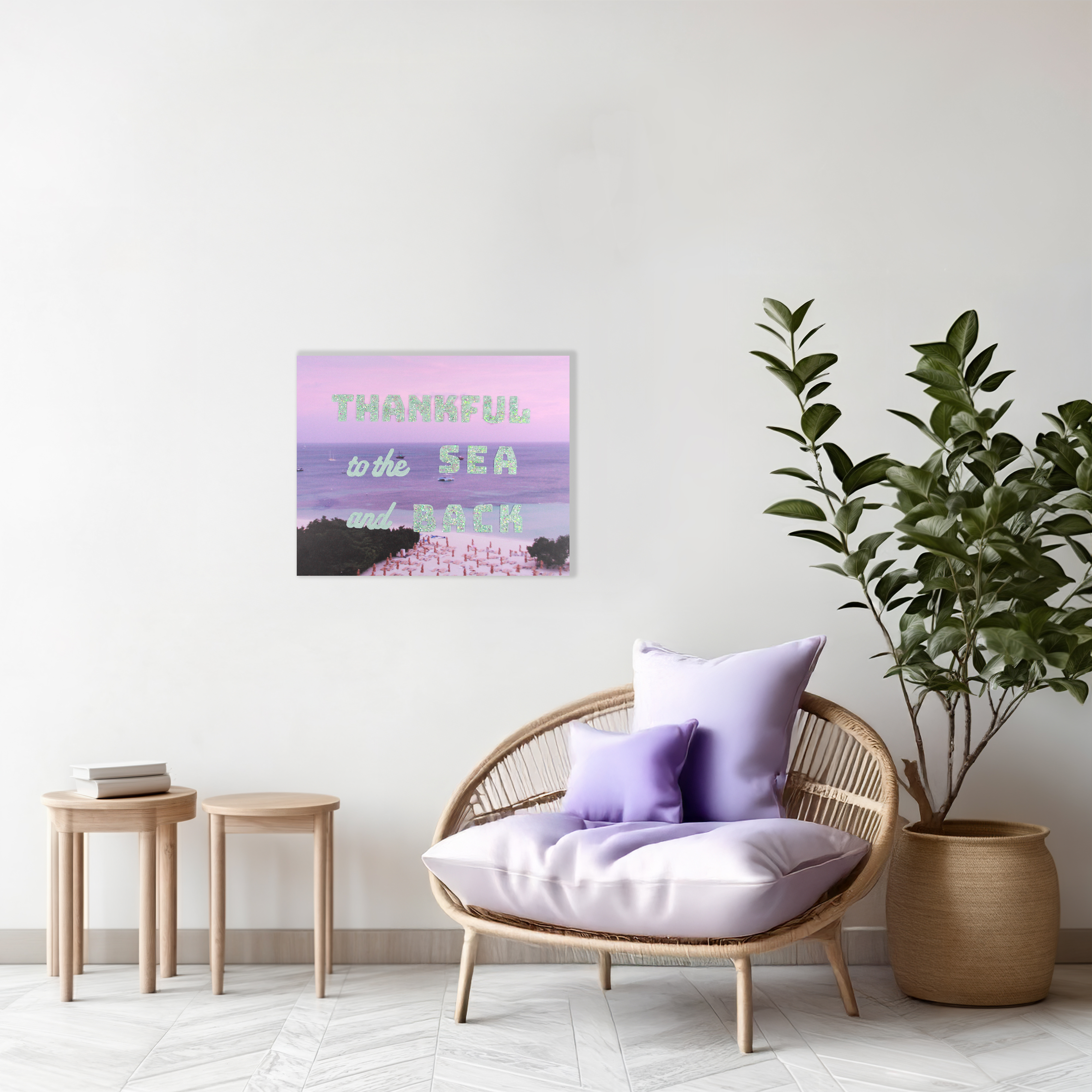 Thankful to the Sea And Back 20x16 Canvas