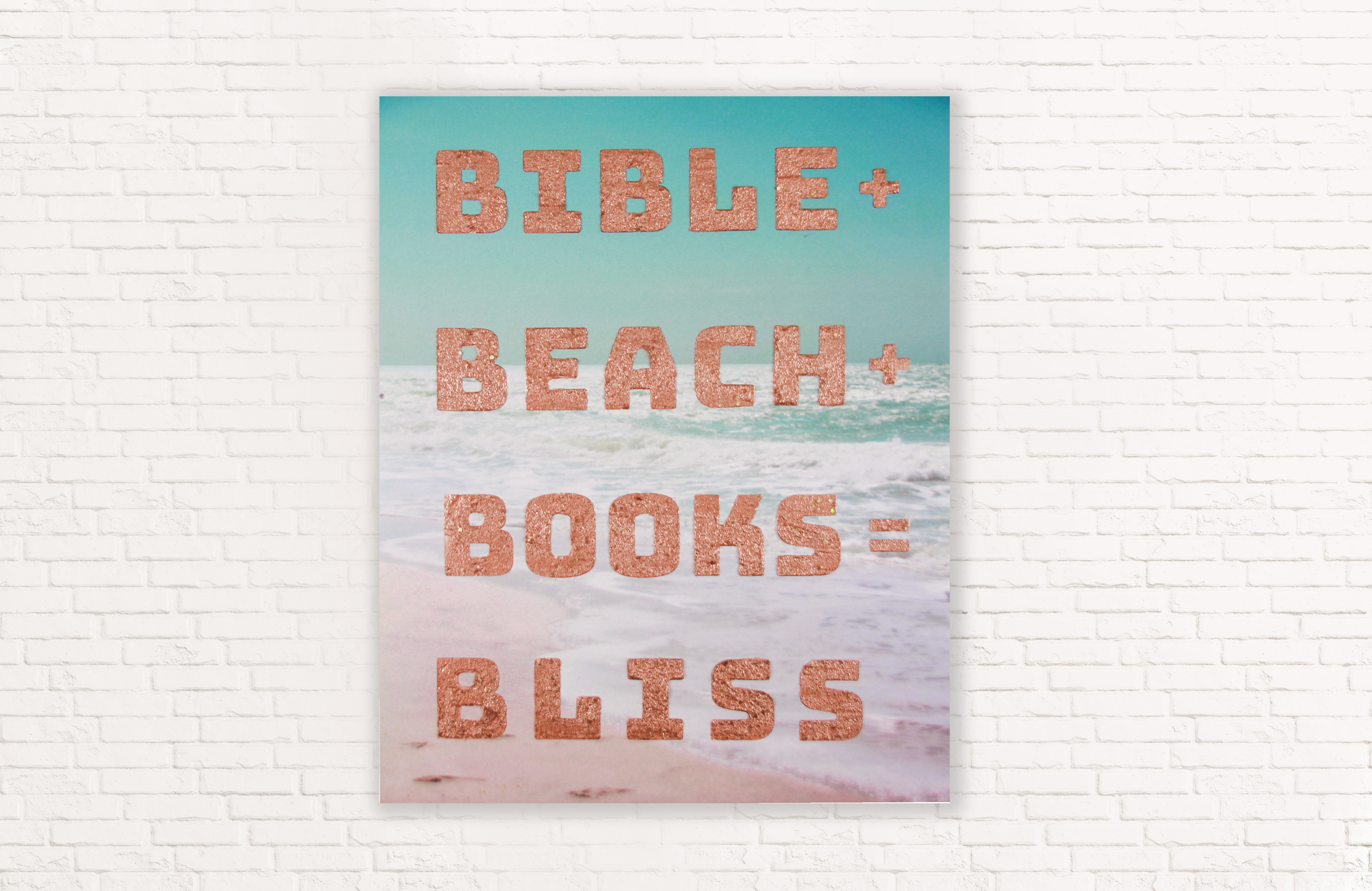 Bible+Beach+Books+Bliss 16x20 Canvas 