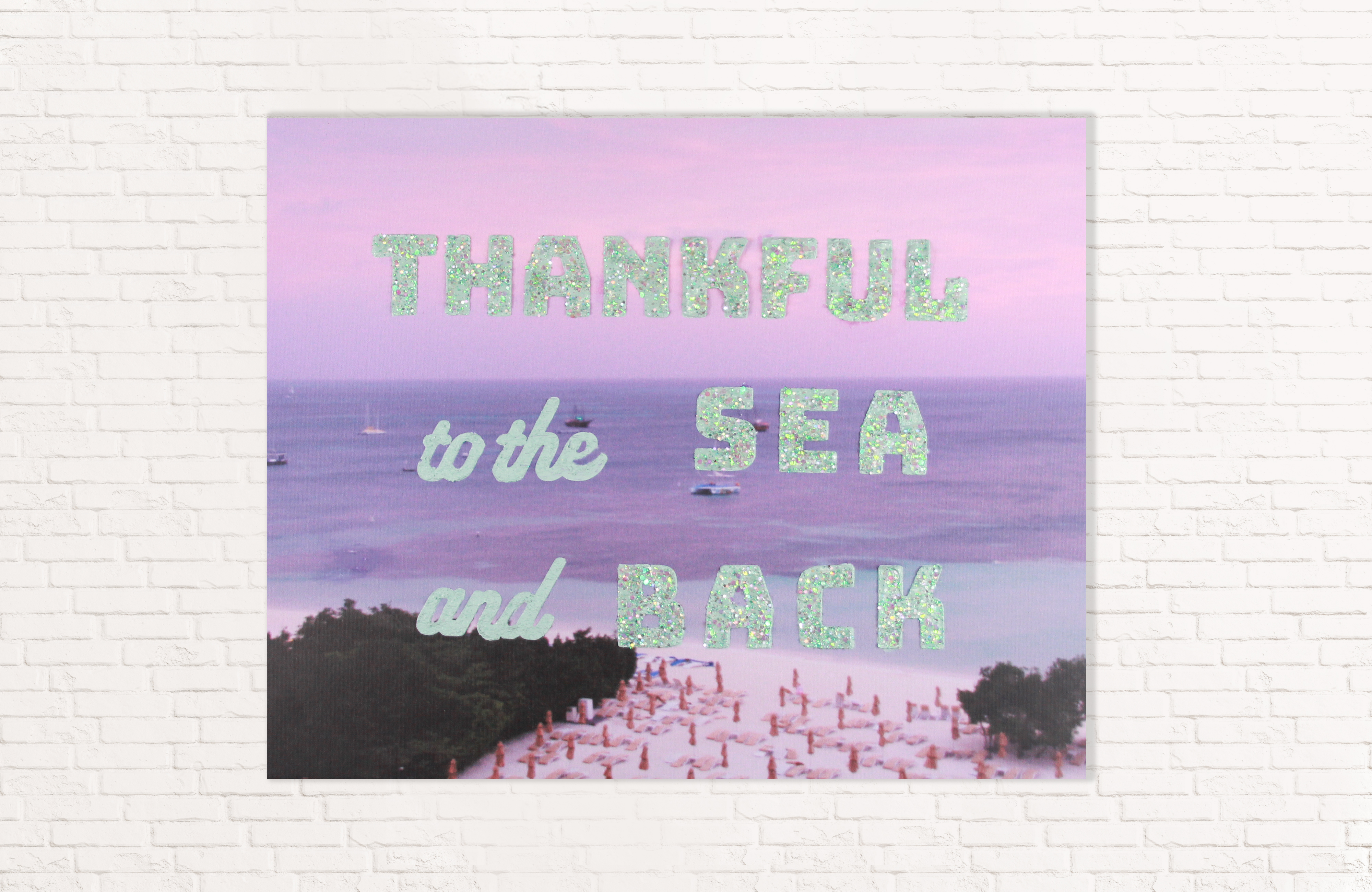 Thankful to the Sea And Back 20x16 Canvas
