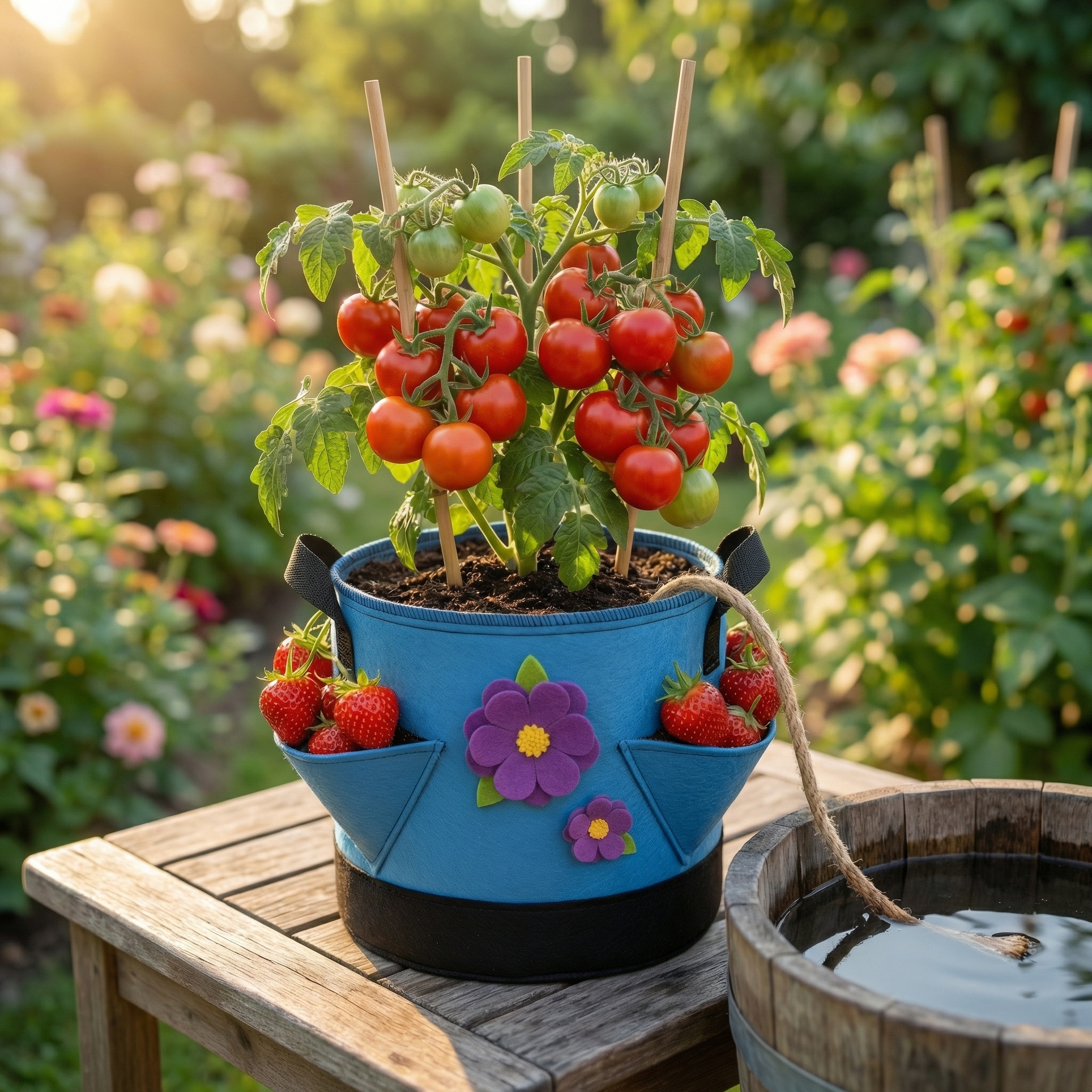 Atmungsaktive 20L Stofftasche für kräftige Pflanzen