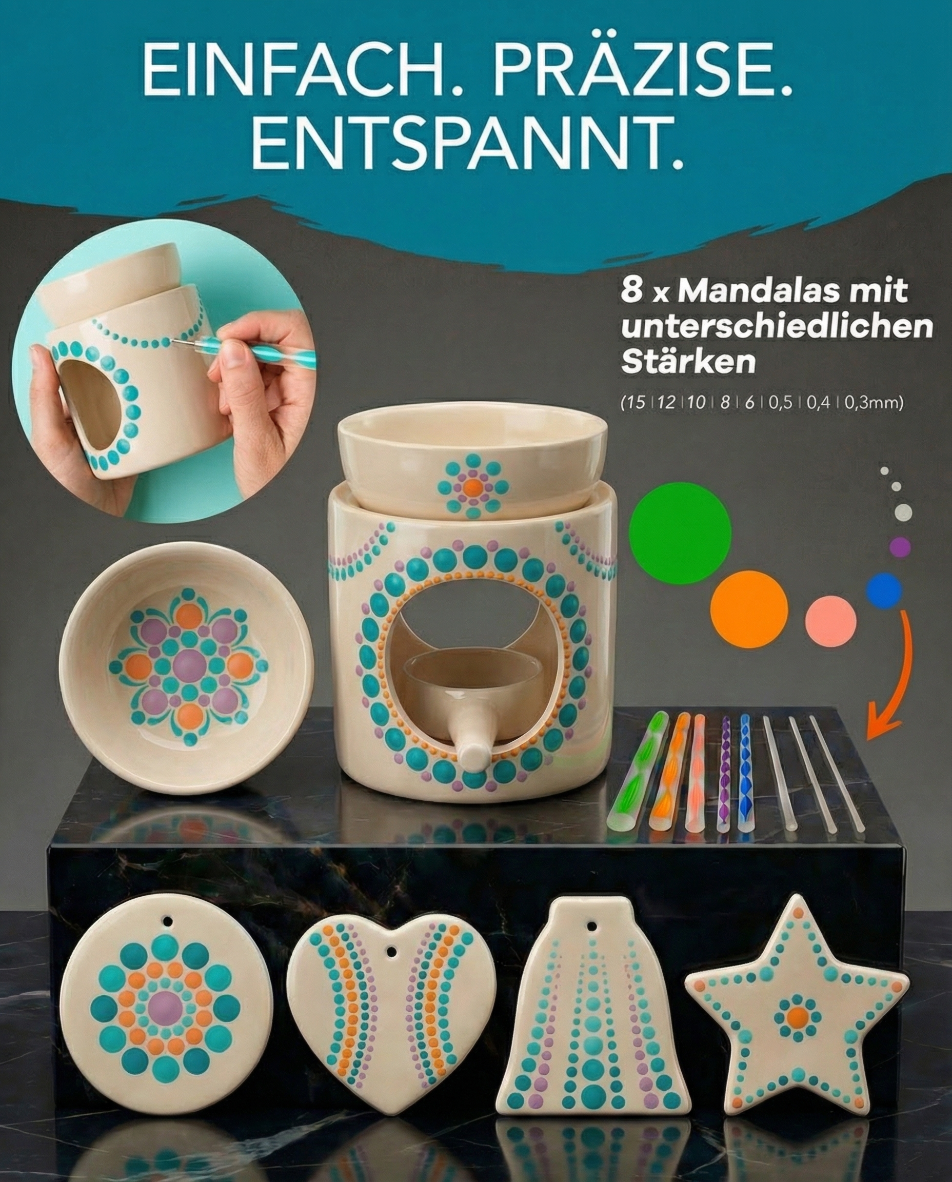 Keramik-DIY-Malset "Duftlampe"