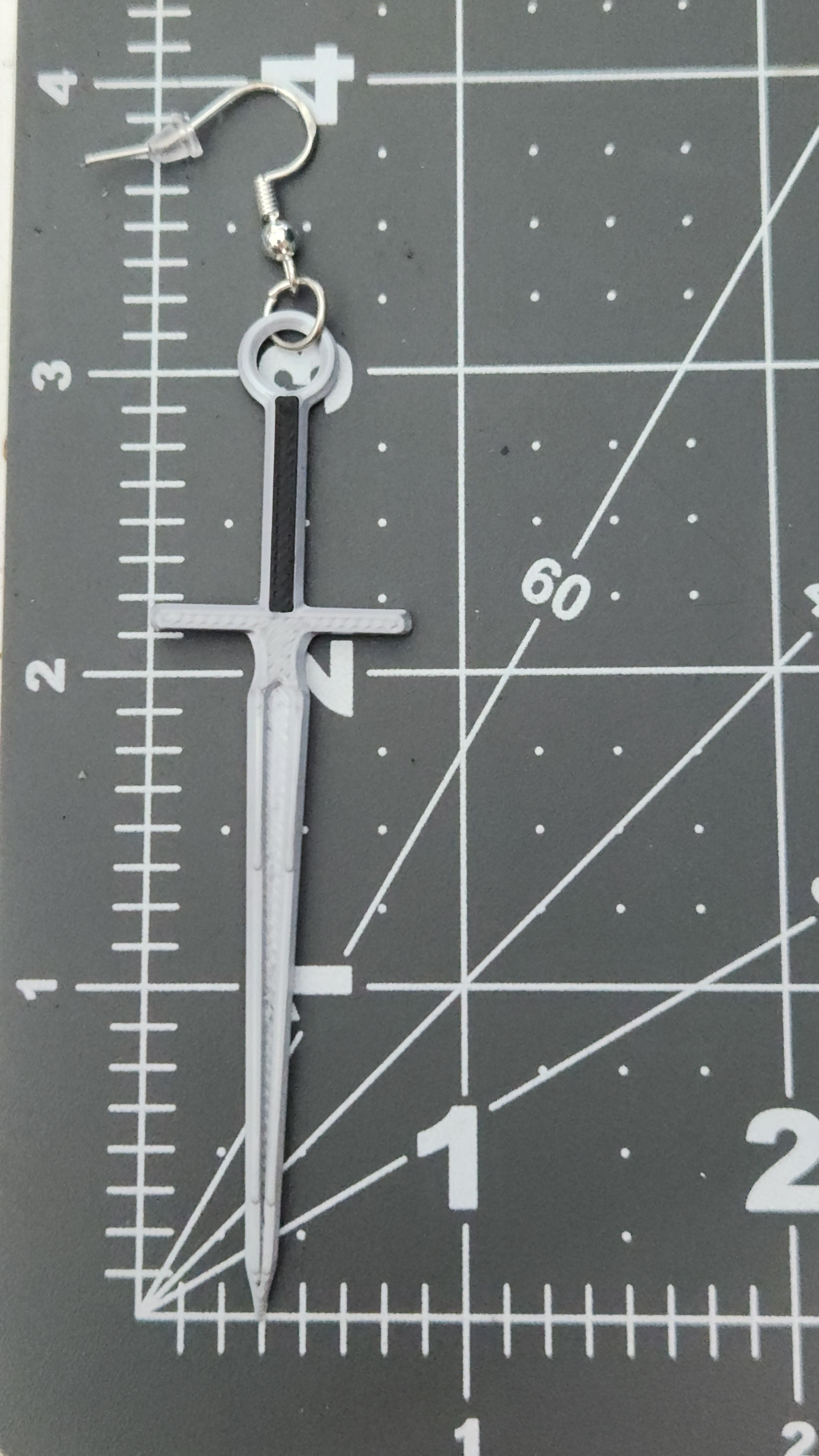 4 Inch Long Sword Earrings