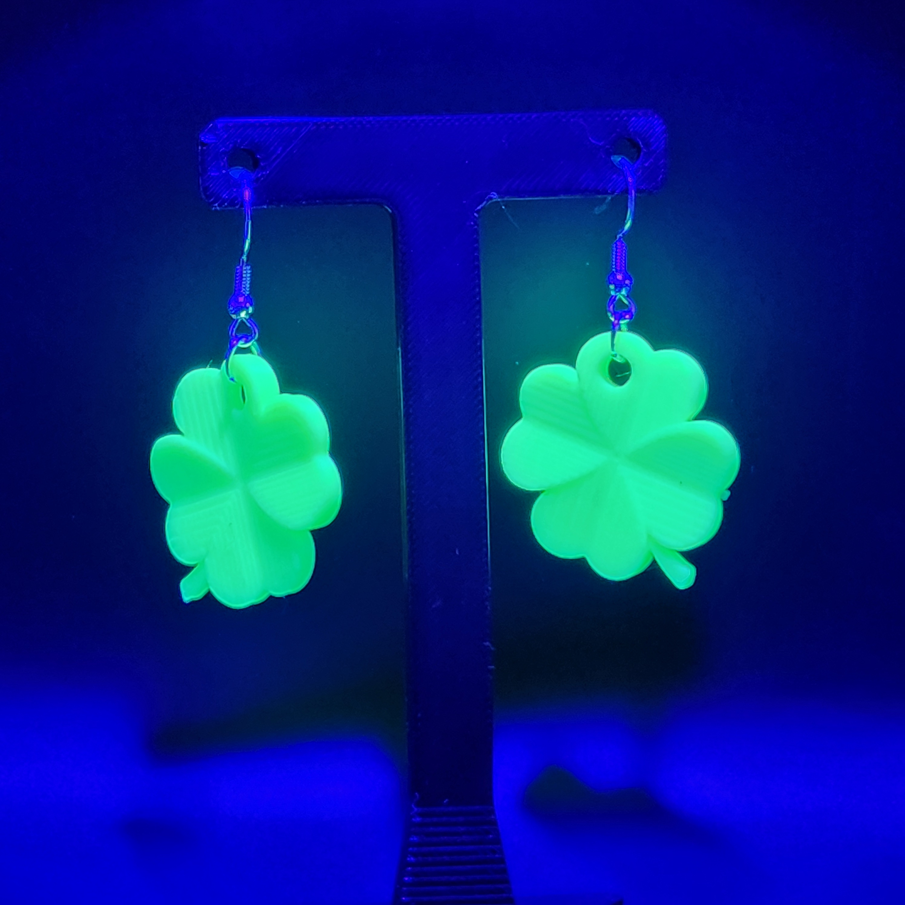 Lucky Glow-in-the-Dark Shamrock Earrings