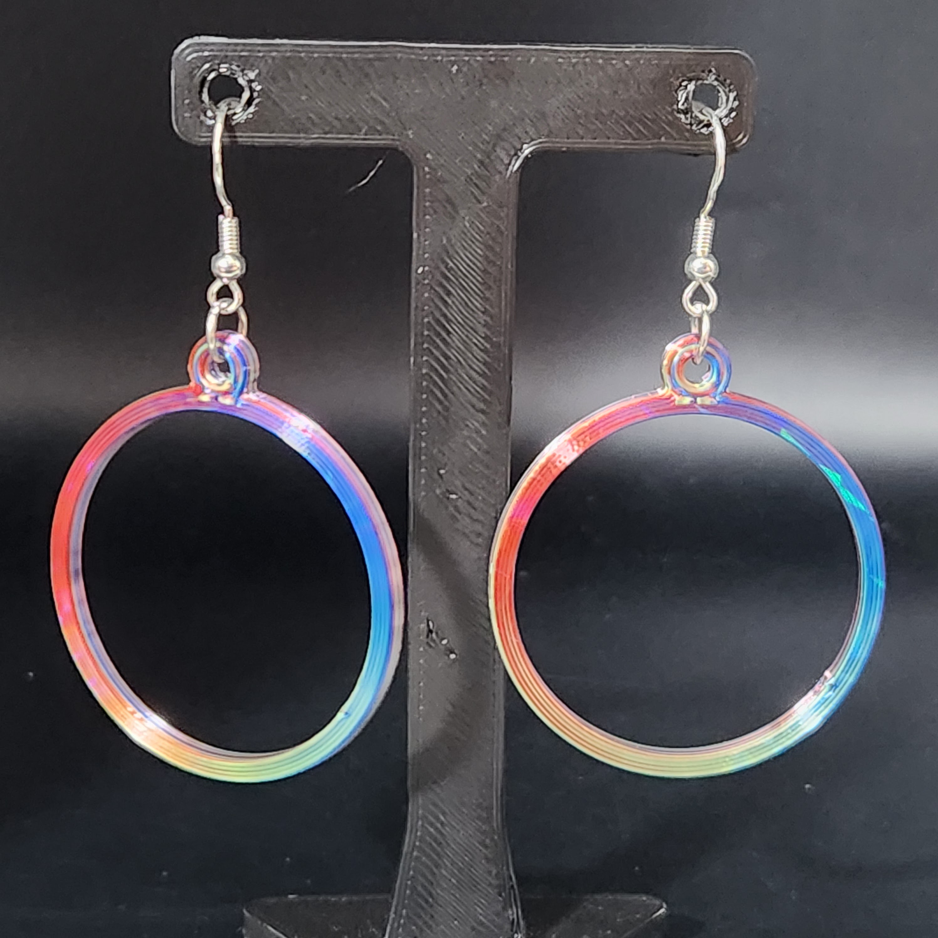 Rainbow Hoop Earring