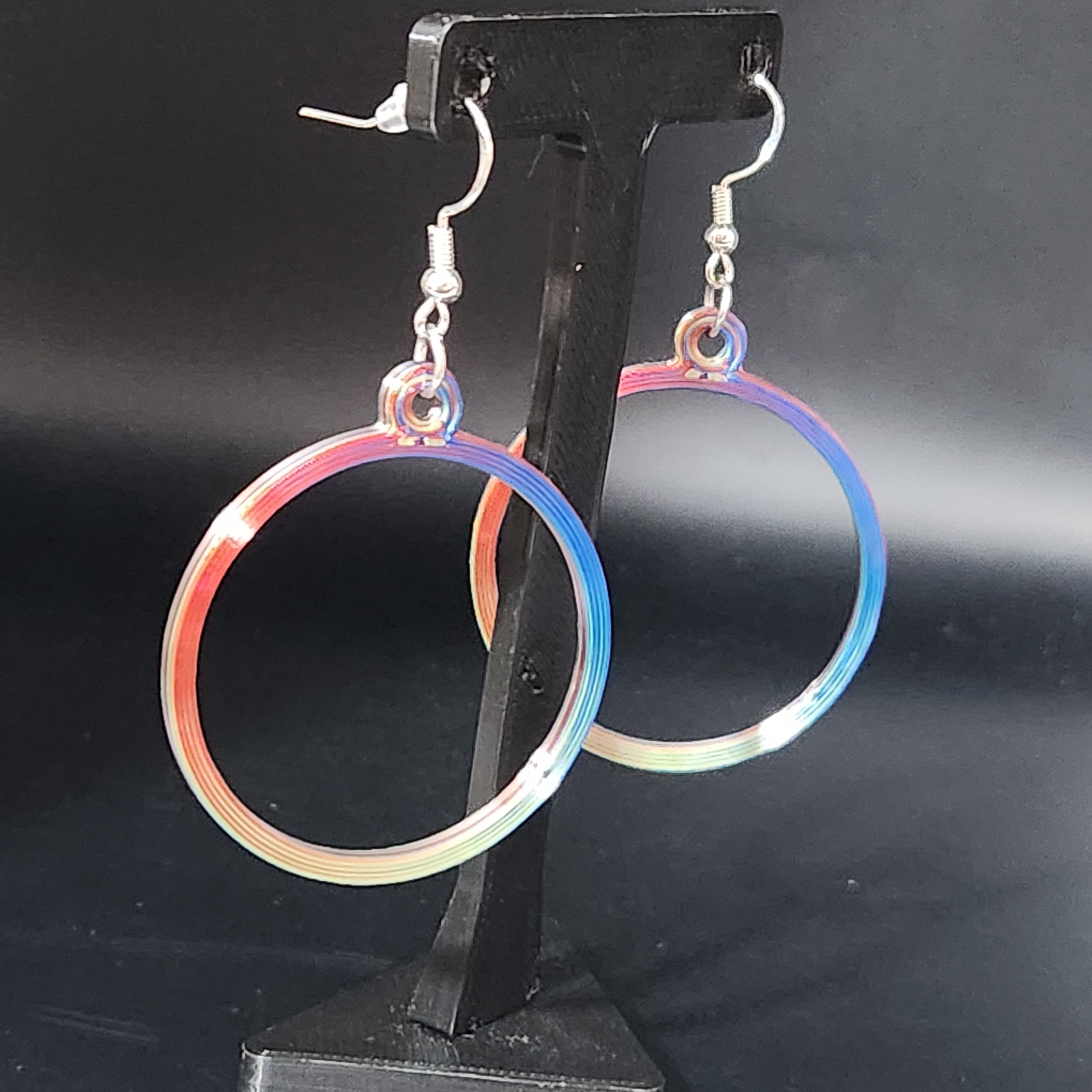 Rainbow Hoop Earring