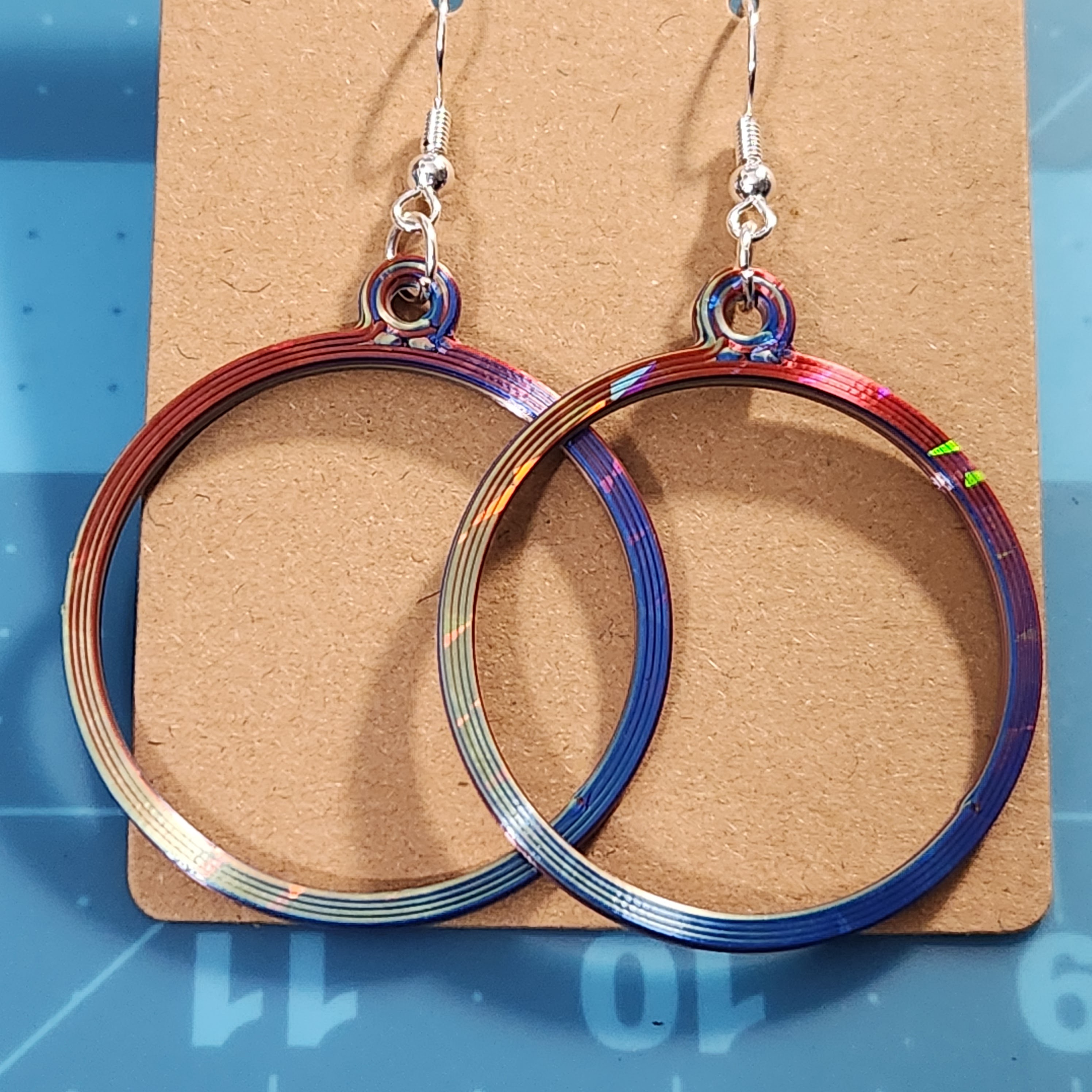 Rainbow Hoop Earring
