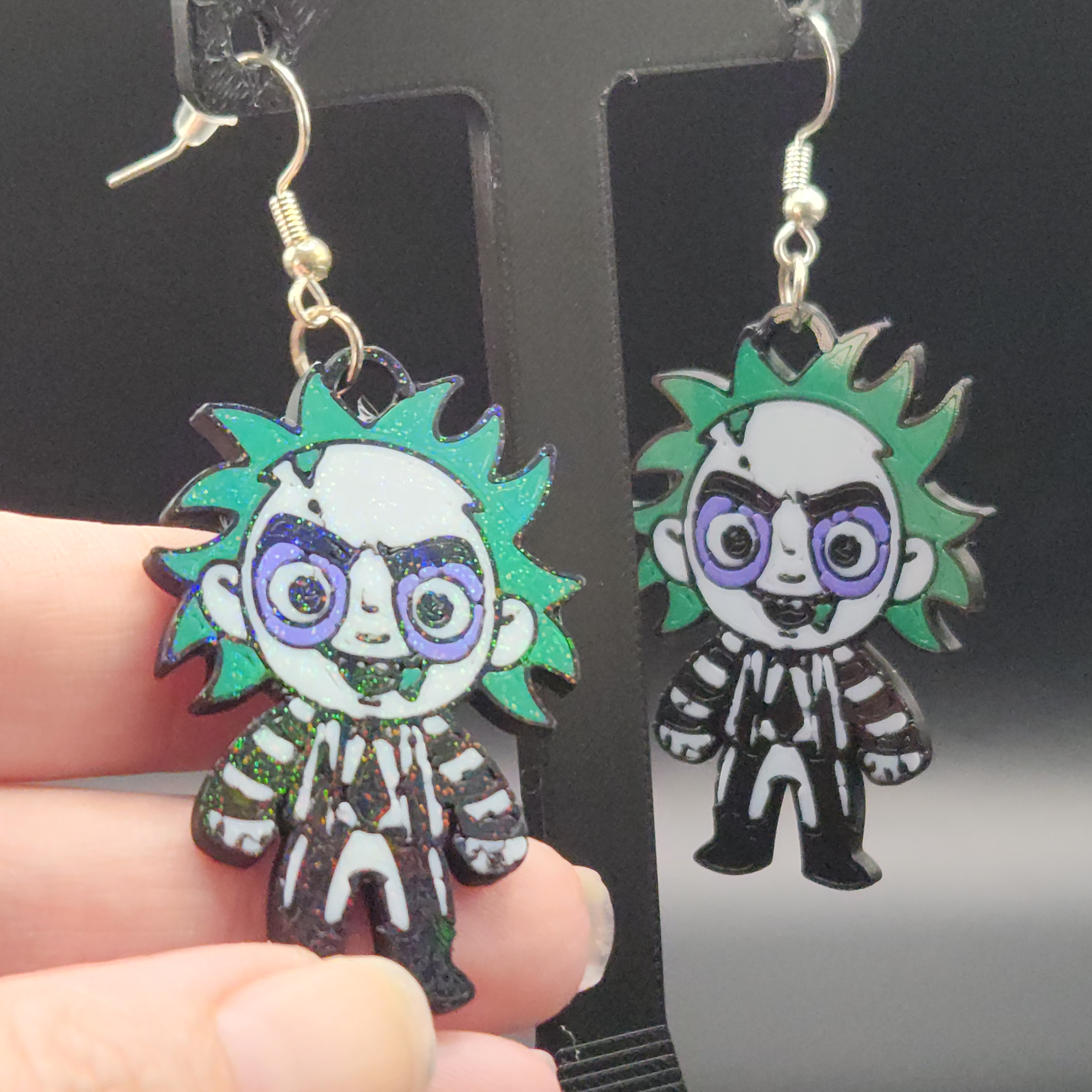 Hologram Beetlejuice Earrings