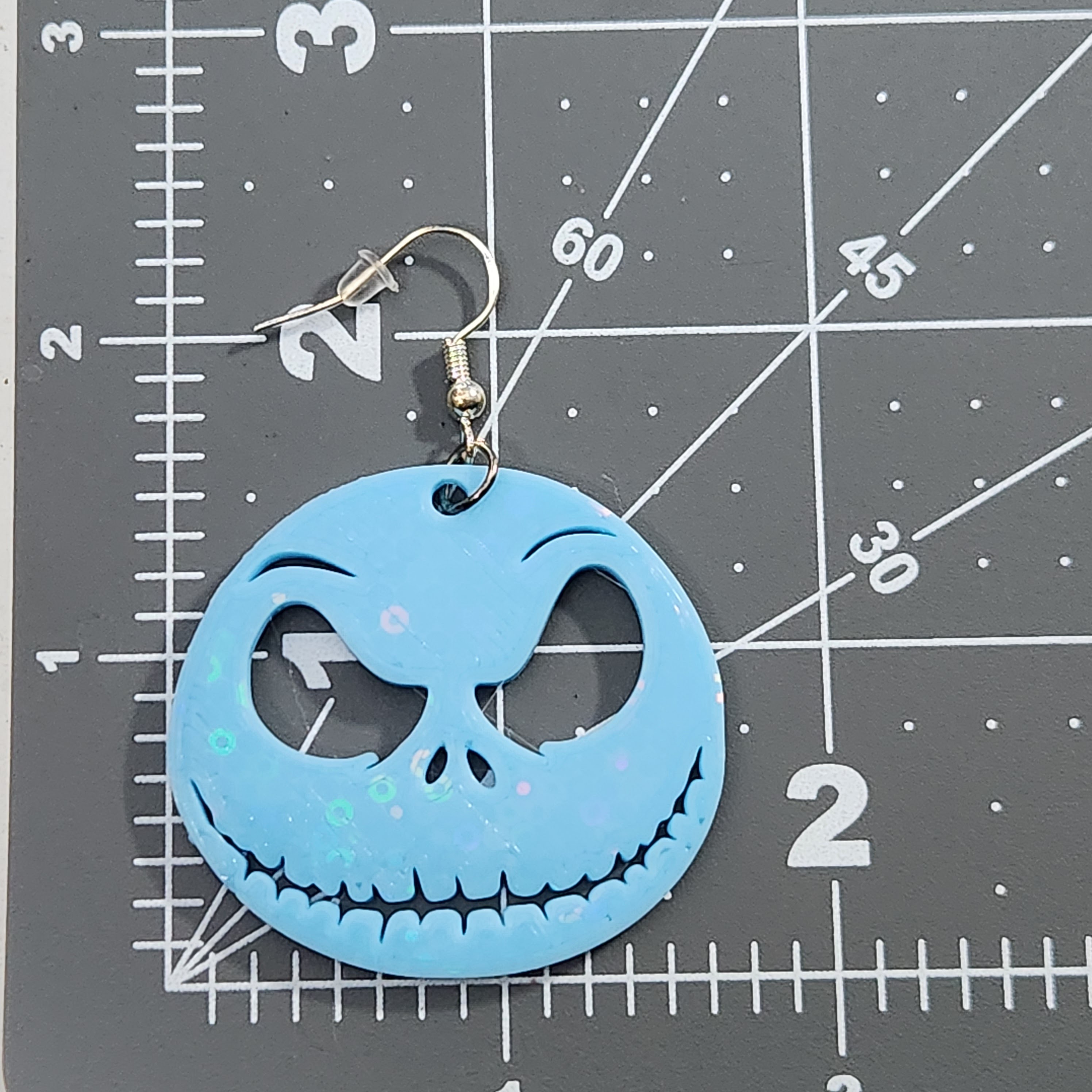 Glow in the Dark Jack Skellington Face Earring