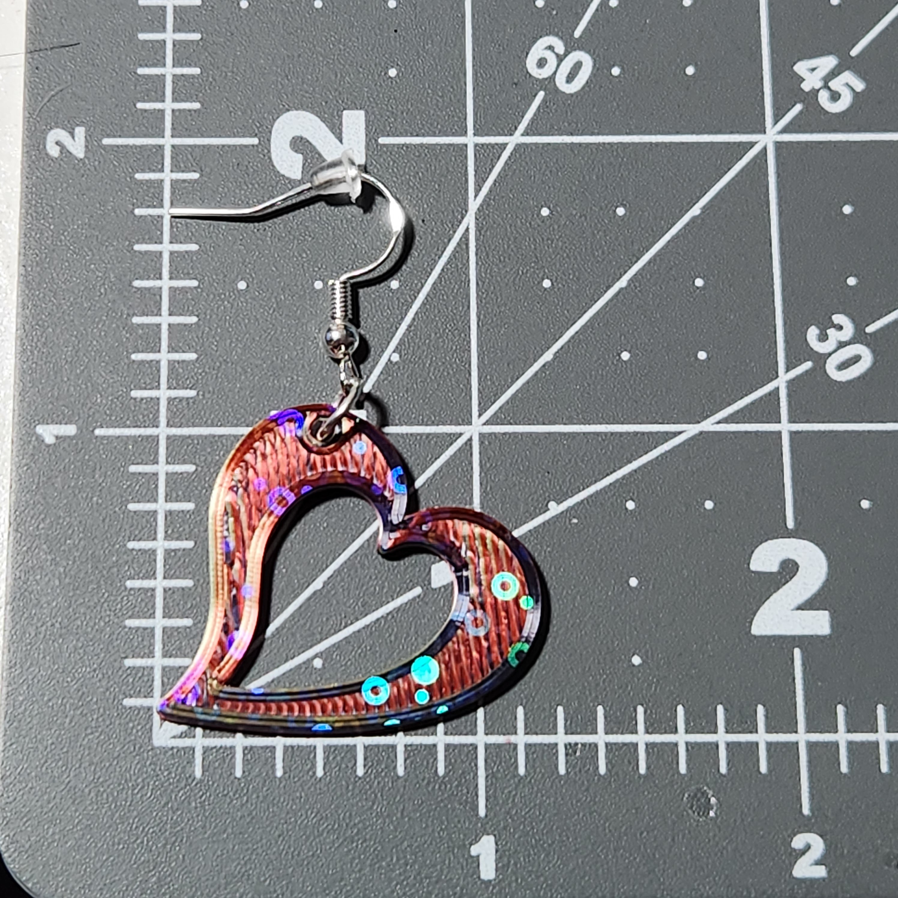 Hologram Heart-Shaped Earring