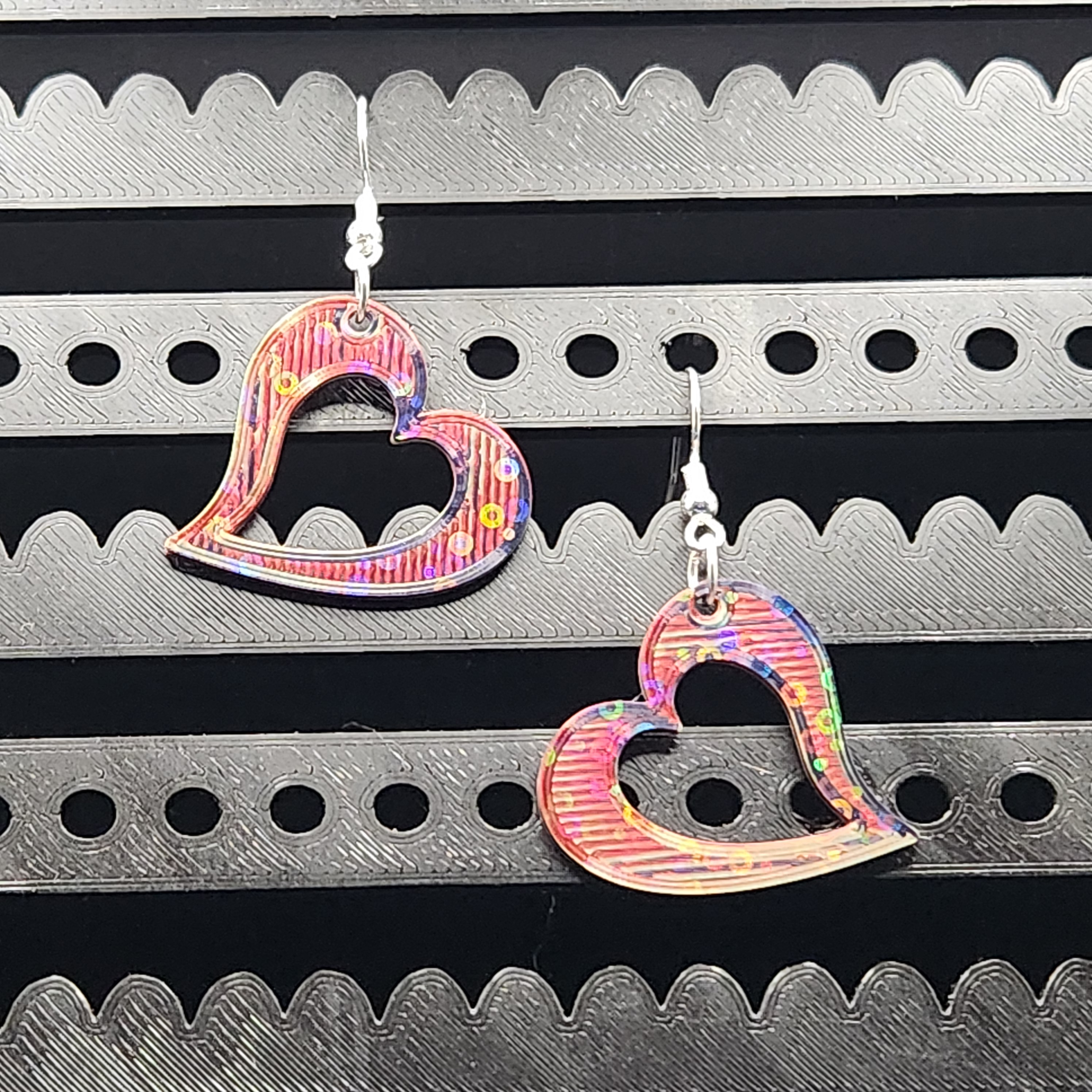 Hologram Heart-Shaped Earring