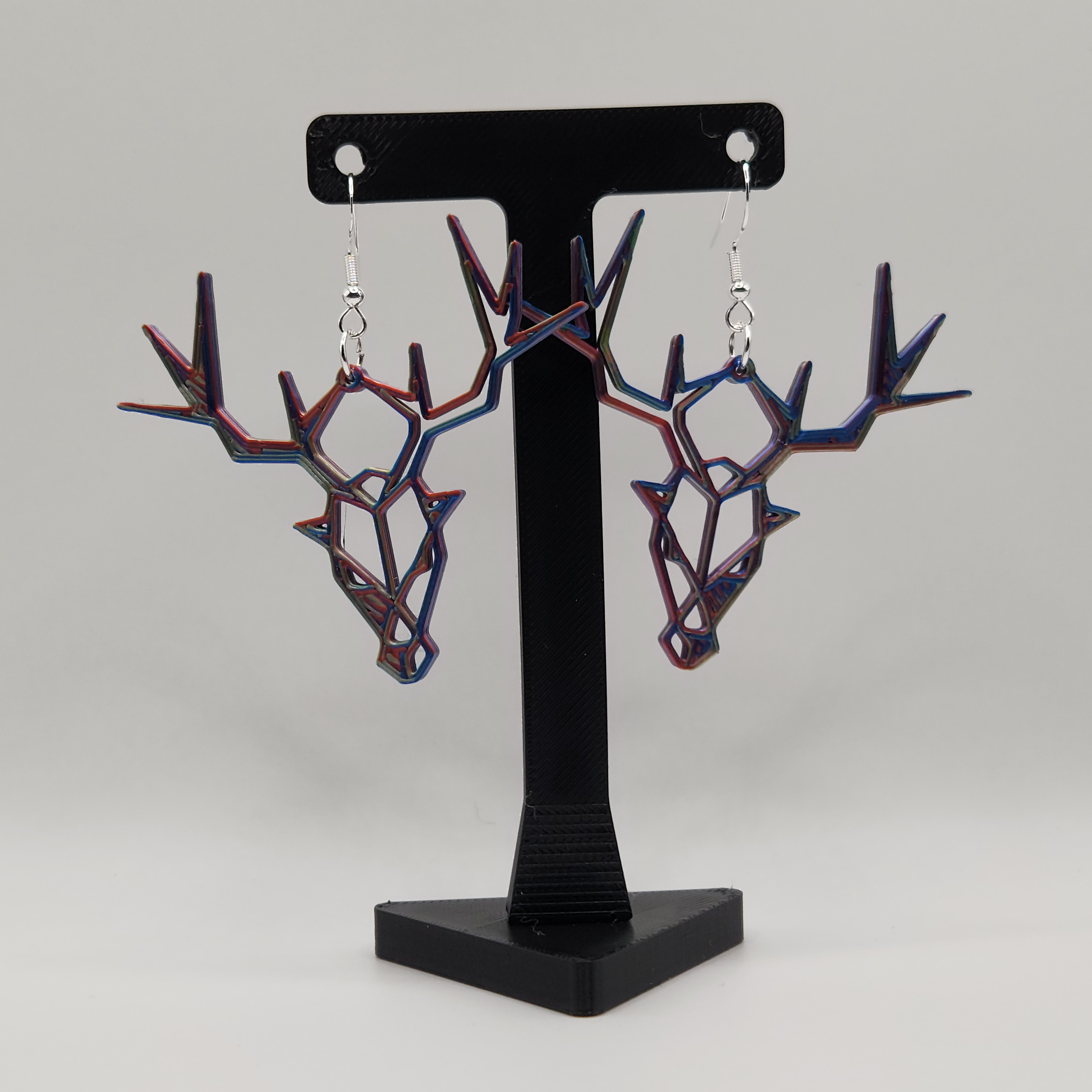 Geometric Deer Earrings